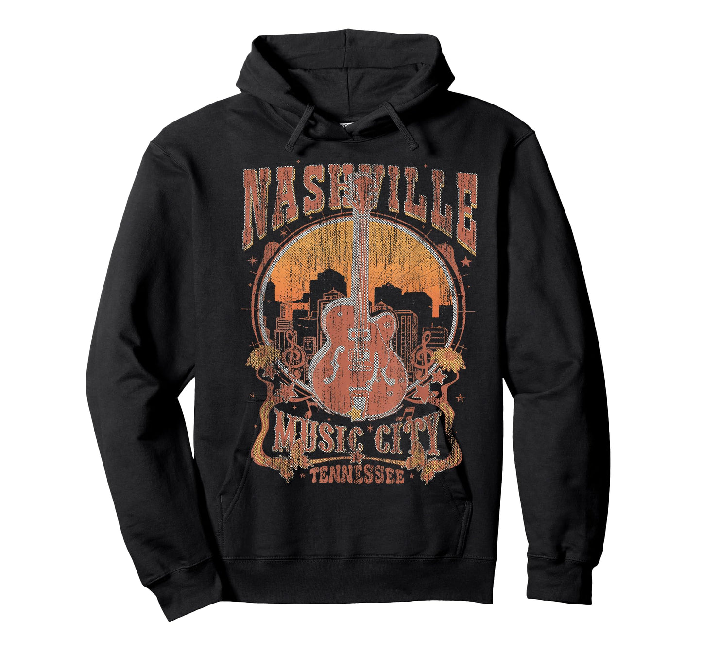 Nashville Tennessee Guitar Country Music City Guitarist T-Shirt