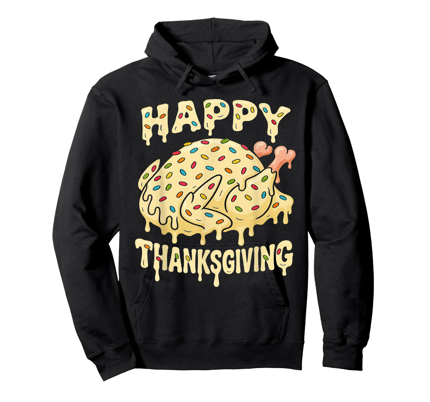 Happy Thanksgiving Drip Ice Cream Look Cool T-Shirt