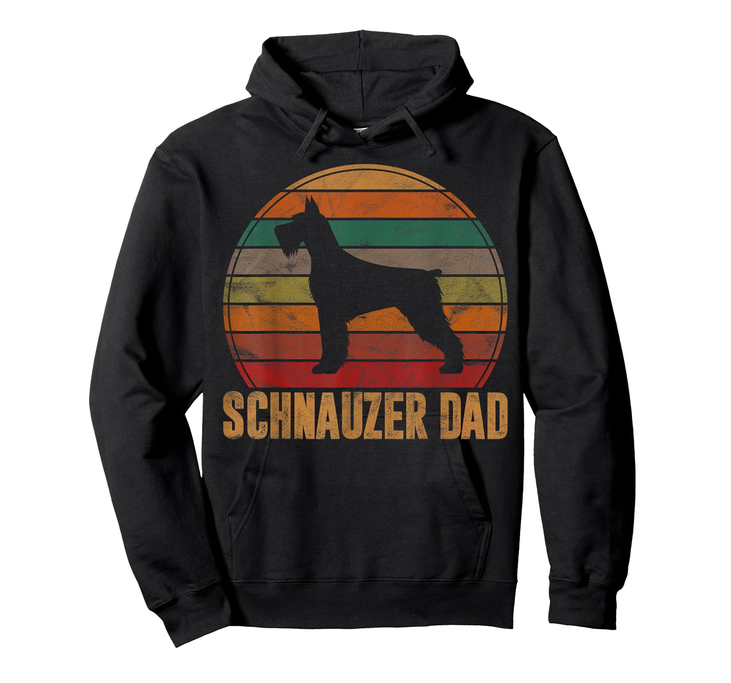 Retro Schnauzer Dad Gift Standard Giant Dog Owner Pet Father T-Shirt