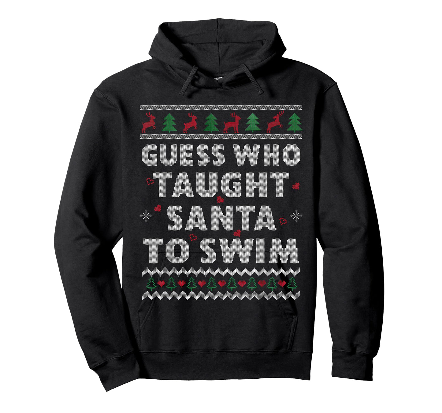 Swim Teacher Ugly Christmas Swim Coach Swim Teacher Christmas T-Shirt