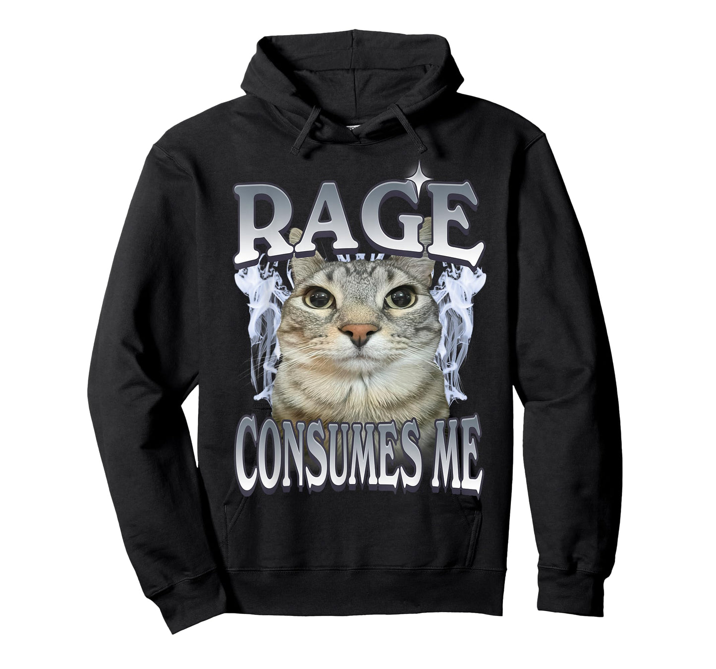 Rage Consumes Me Cat Meme Vintage Feline Funny Artwork T-Shirt