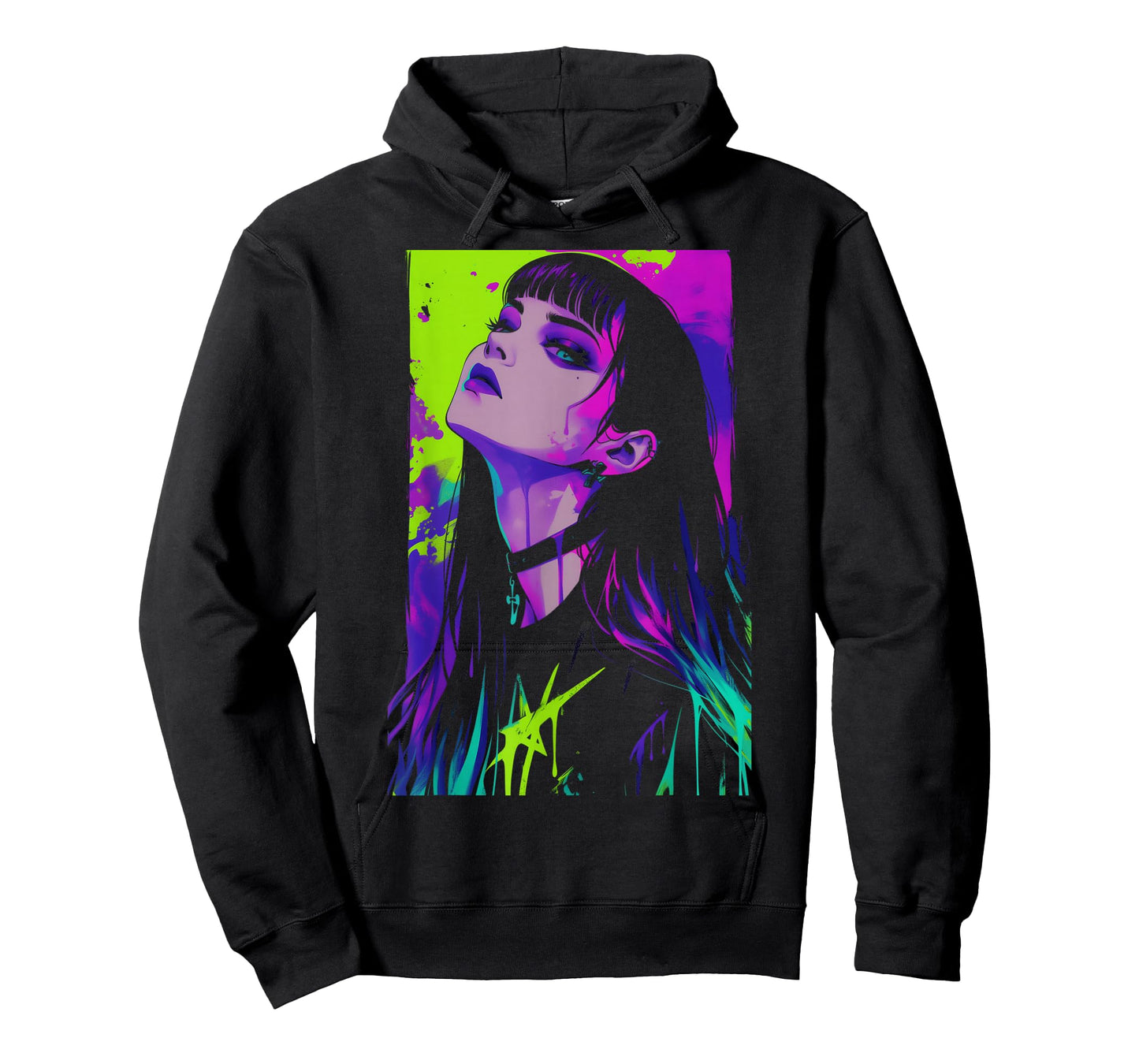 Cybergoth Cybercore Grunge Punk Goth Girl Alt Anime Manga T-Shirt