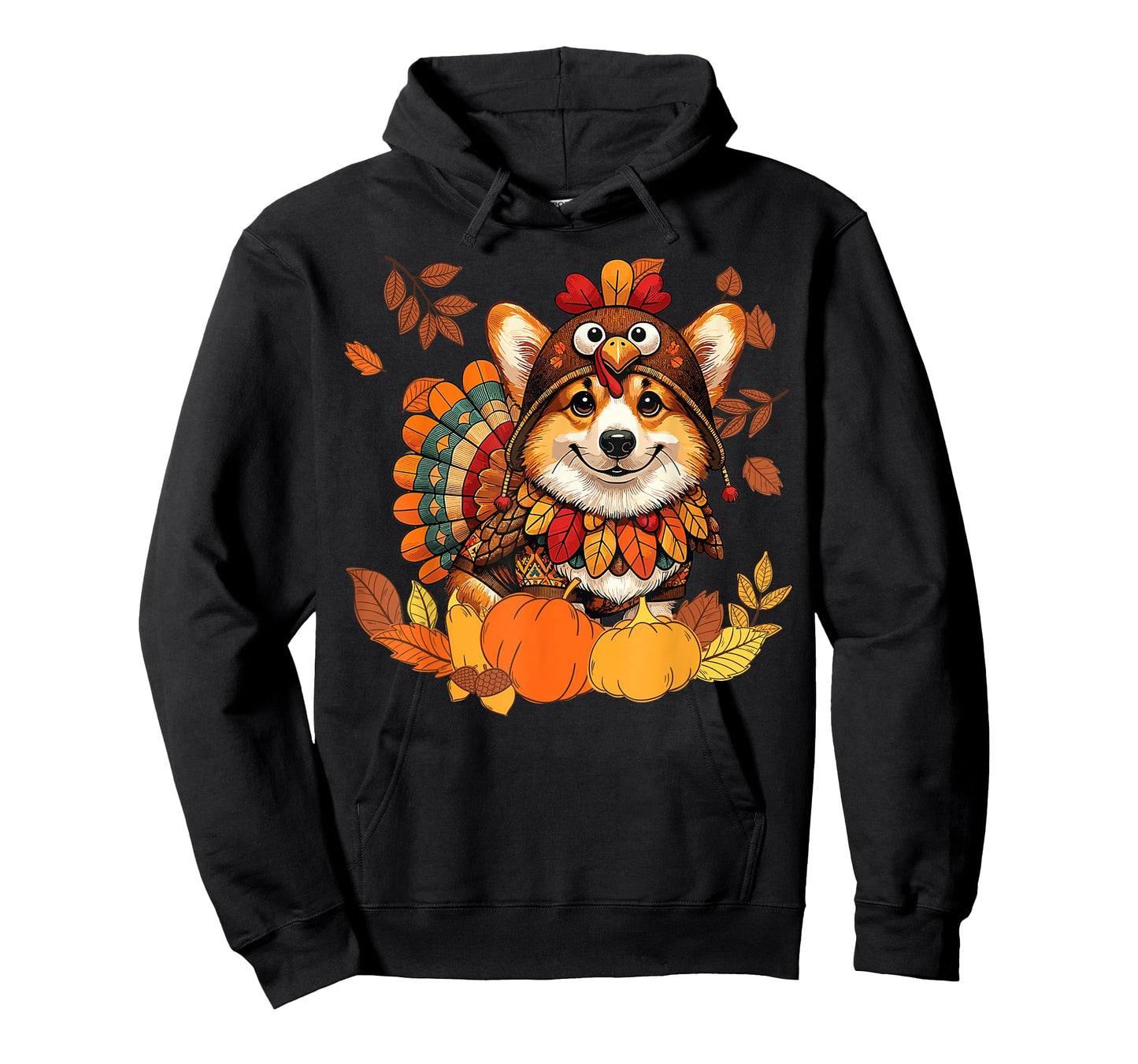 Corgi Dog Turkey Thanksgiving Costume Women Men Kids Toddler T-Shirt
