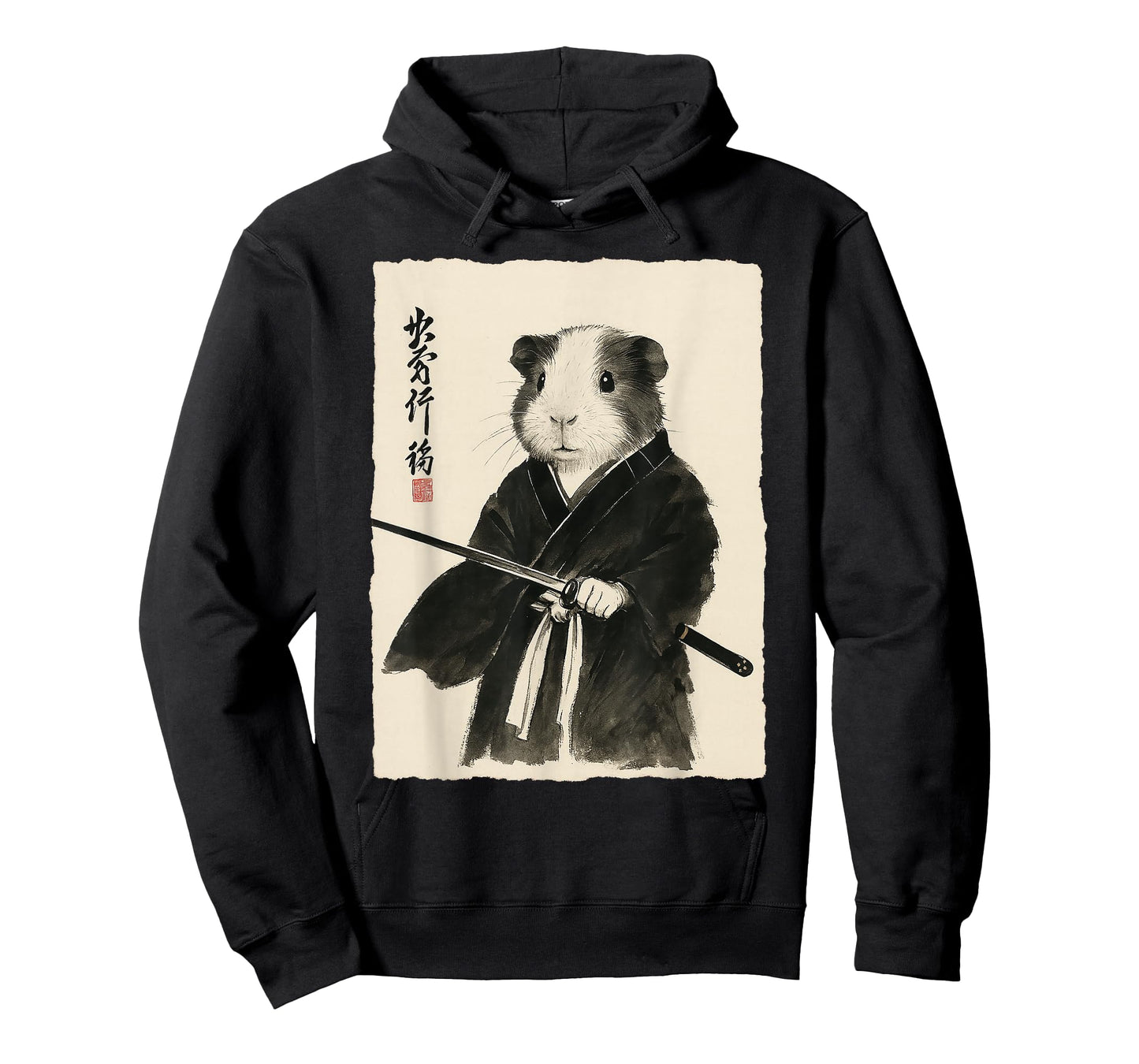 Guinea Pig Samurai Japanese Warrior Anime Art T-Shirt