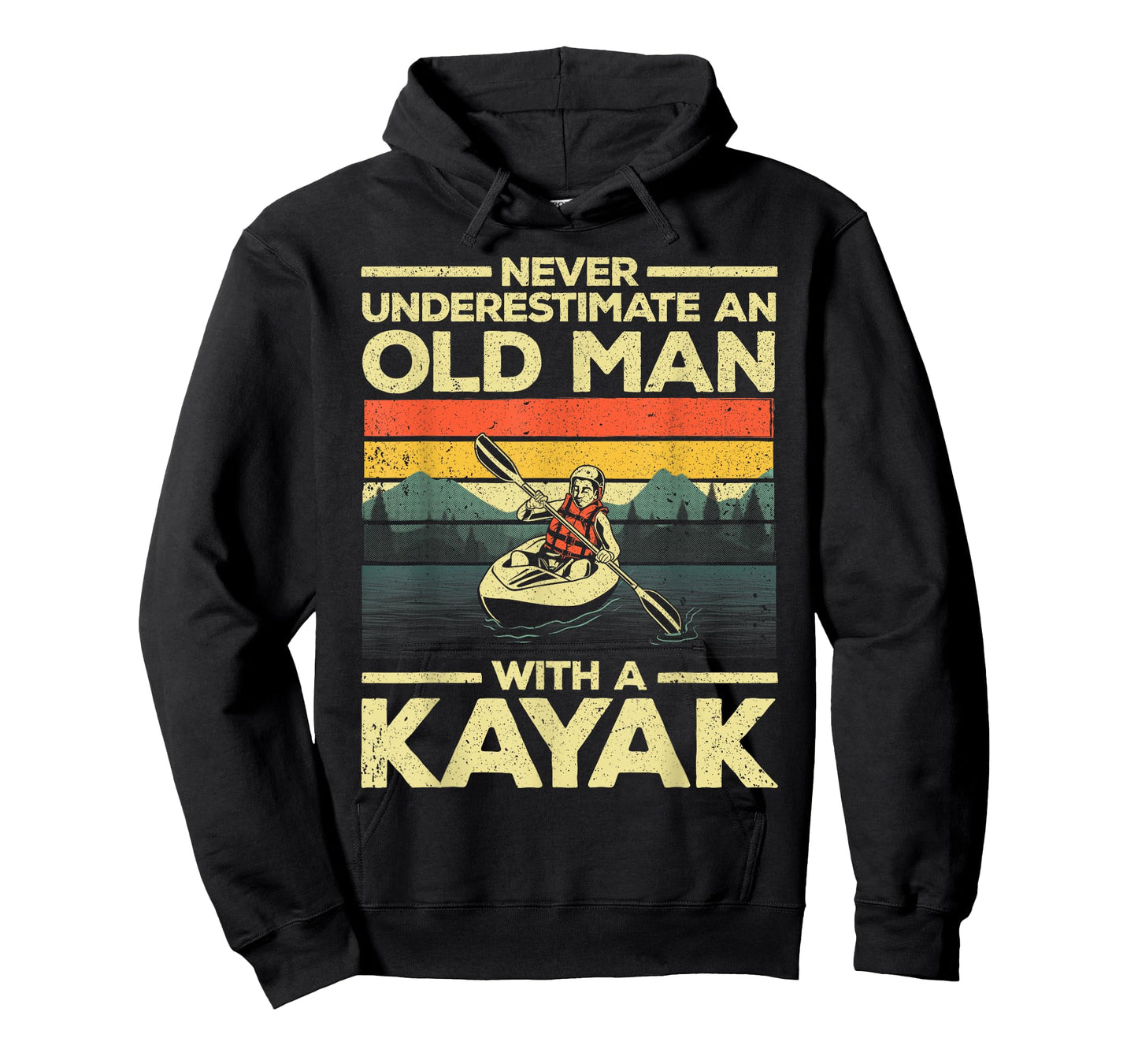 Funny Kayaking Design For Men Grandpa Kayaker Kayak Lovers T-Shirt
