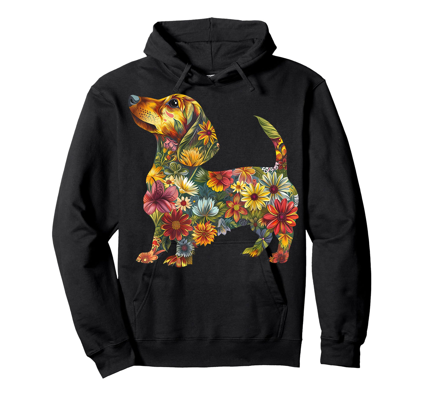 Floral Dachshund Cute Pet Dog Animal Lover Doxie Mama Women T-Shirt