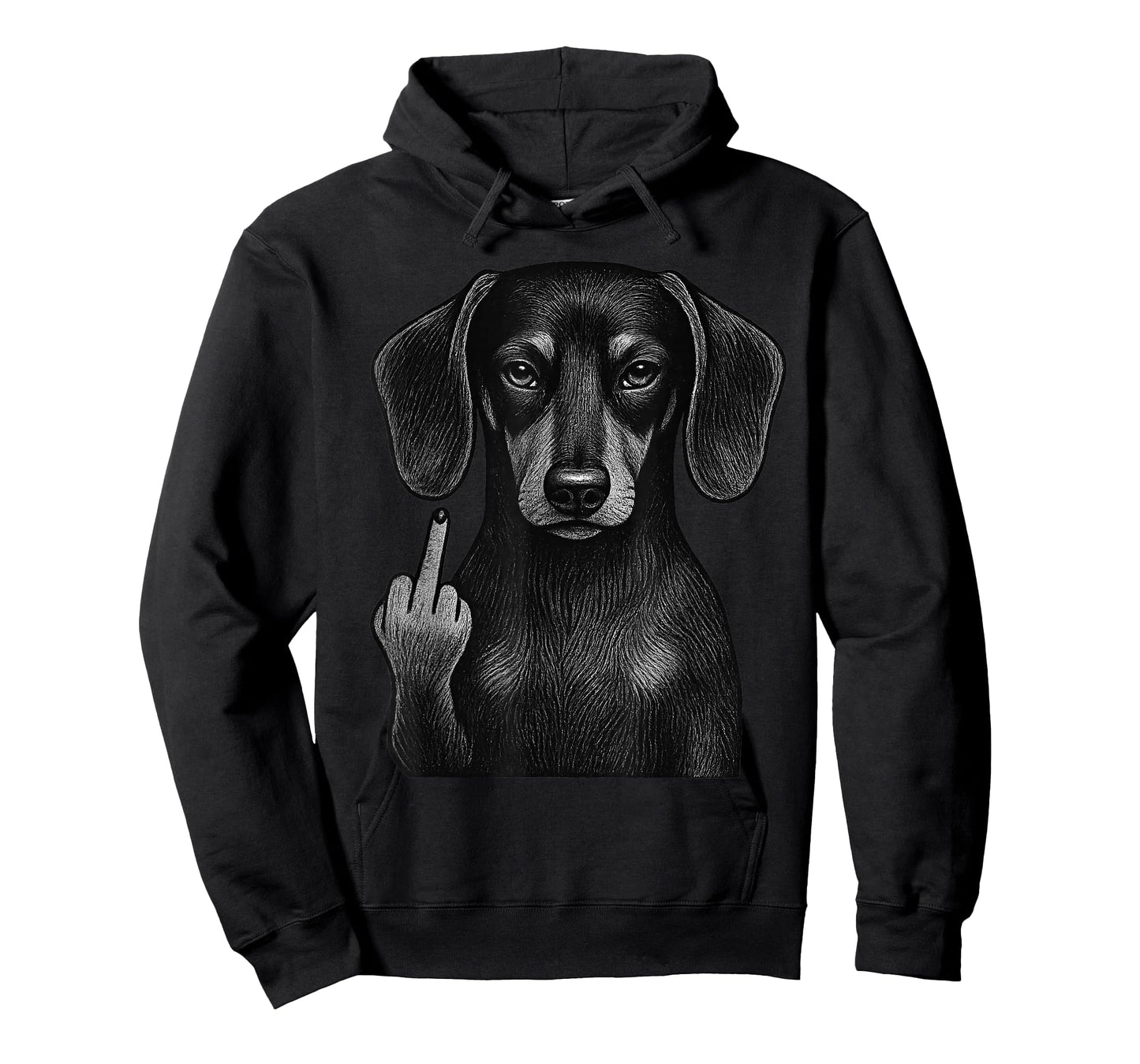 Dachshund Middle Finger Sarcastic Dog Lover T-Shirt
