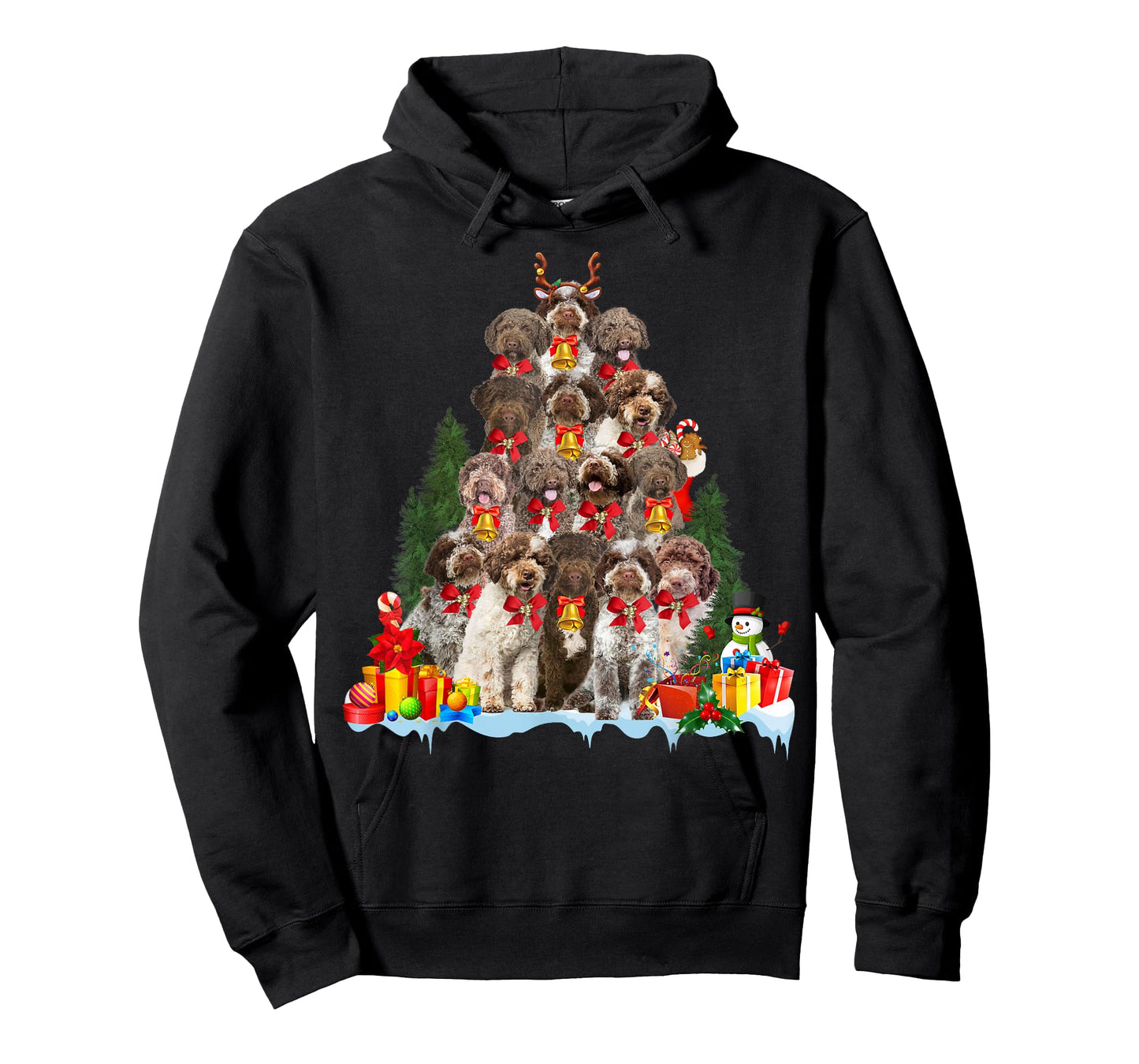 Christmas Pajama Lagotto Romagnolo Xmas Tree Gifts Dog Lover T-Shirt for Men Women Kids