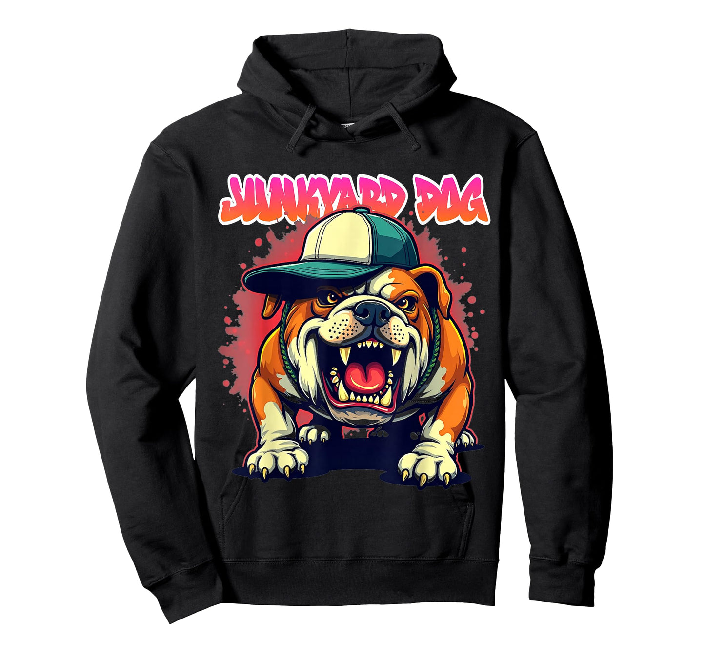 Junkyard Dog Bulldog Hip Hop Urban Streetwear Graffiti T-Shirt