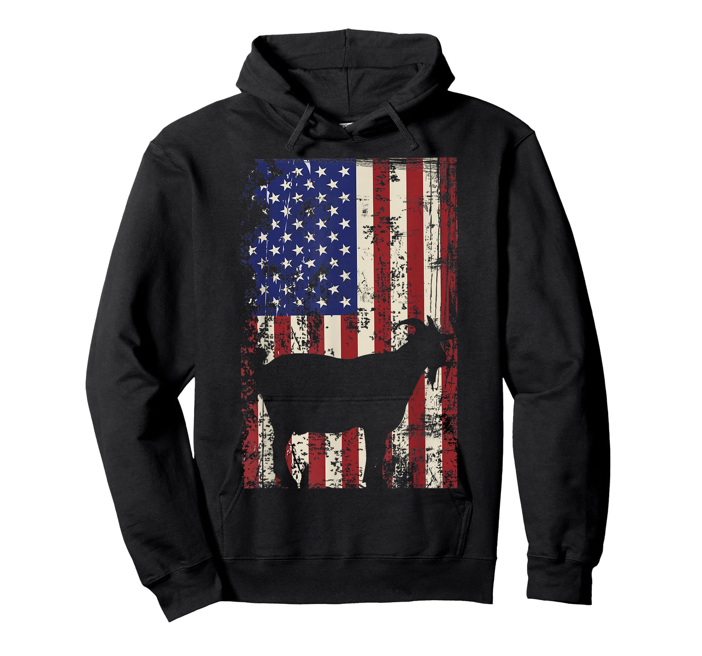 Patriotic Goat 4th of July American Flag T-Shirt