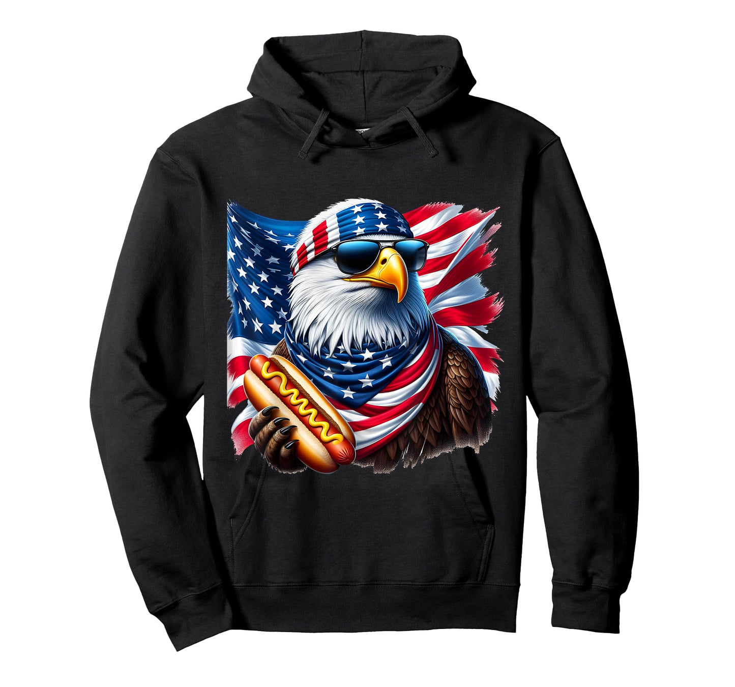 Bald Eagle Hotdog Funny American Patriotic 4th of July T-Shirt