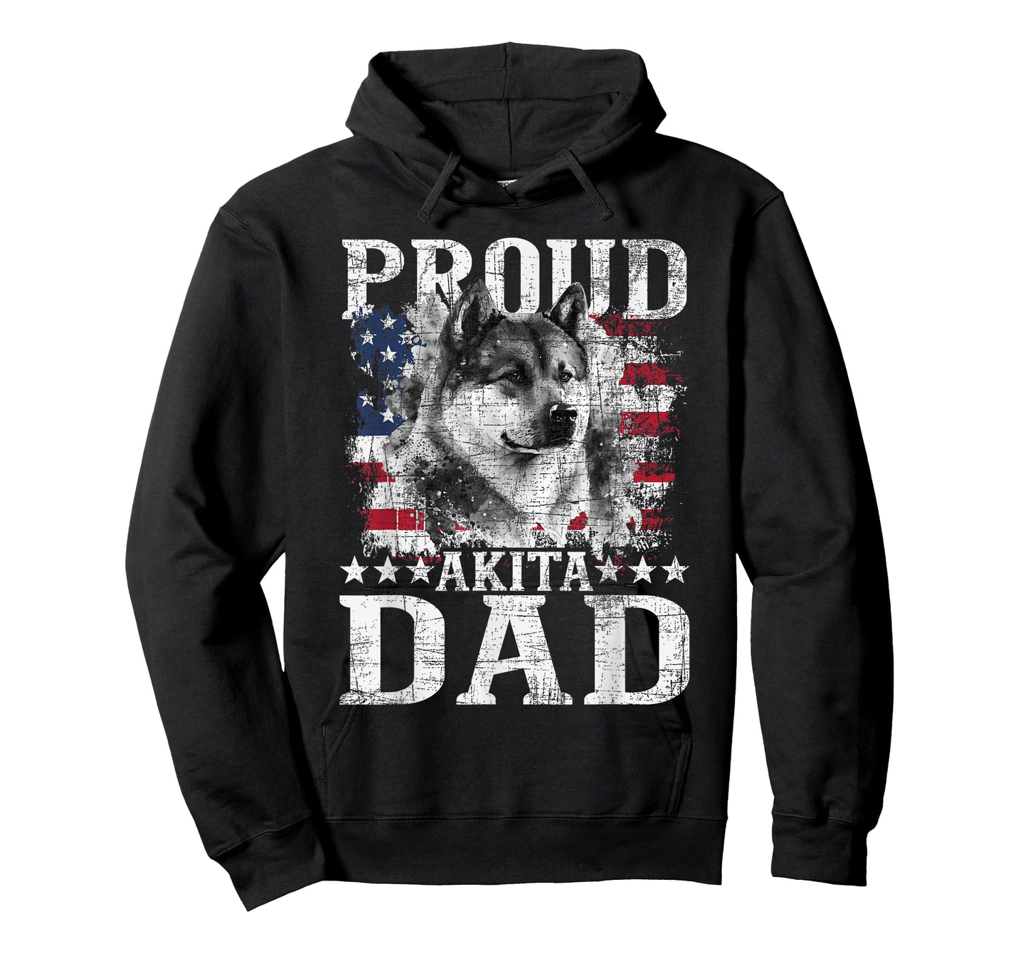 Proud Akita Dad - Patriotic Father's Day Canine Dog Lover T-Shirt for Women Kids Men