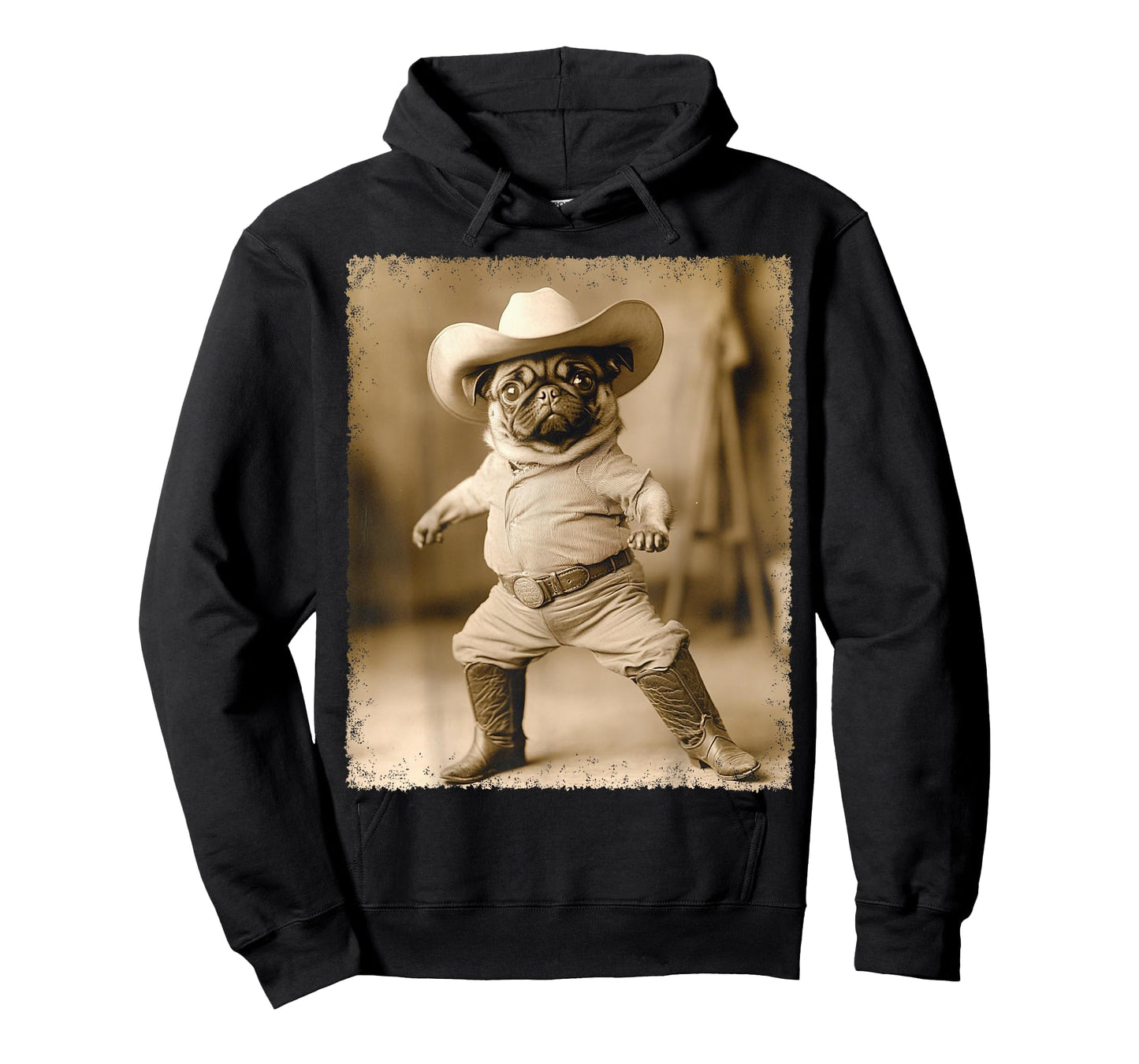 A Pug Cowboy T-Shirt