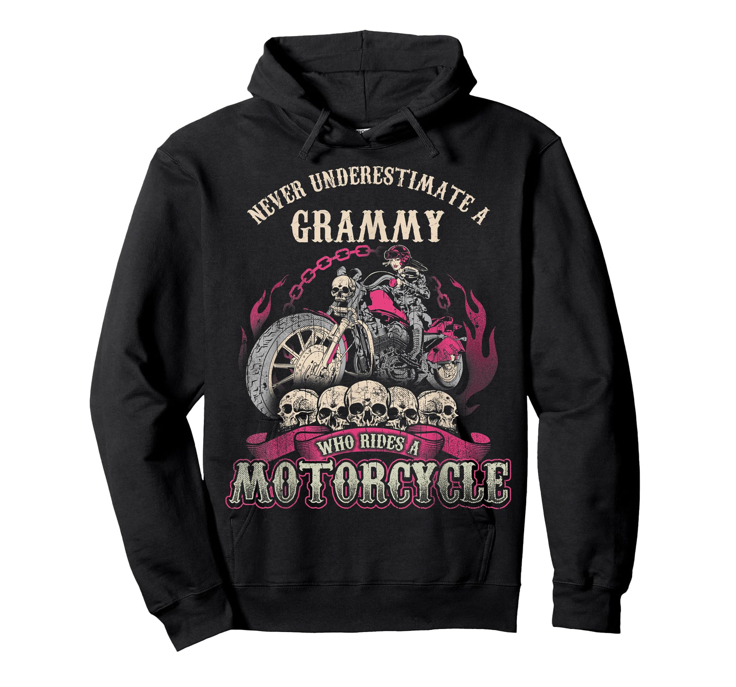 Grammy Biker Chick Gift Never Underestimate Motorcycle T-Shirt