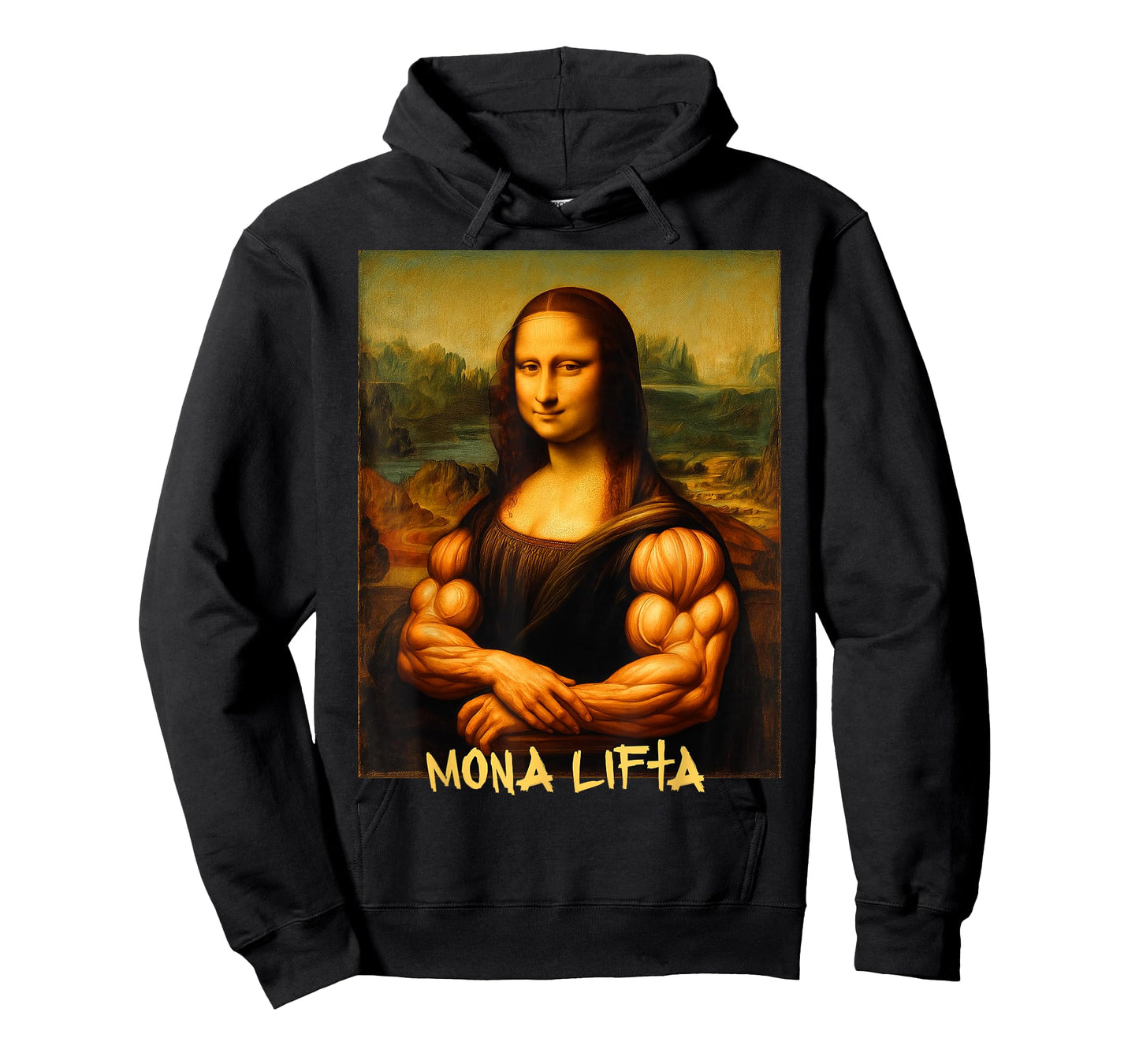 Mona Lifta Muscle Mona Lisa Bodybuilder Gym & Art Lover T-Shirt