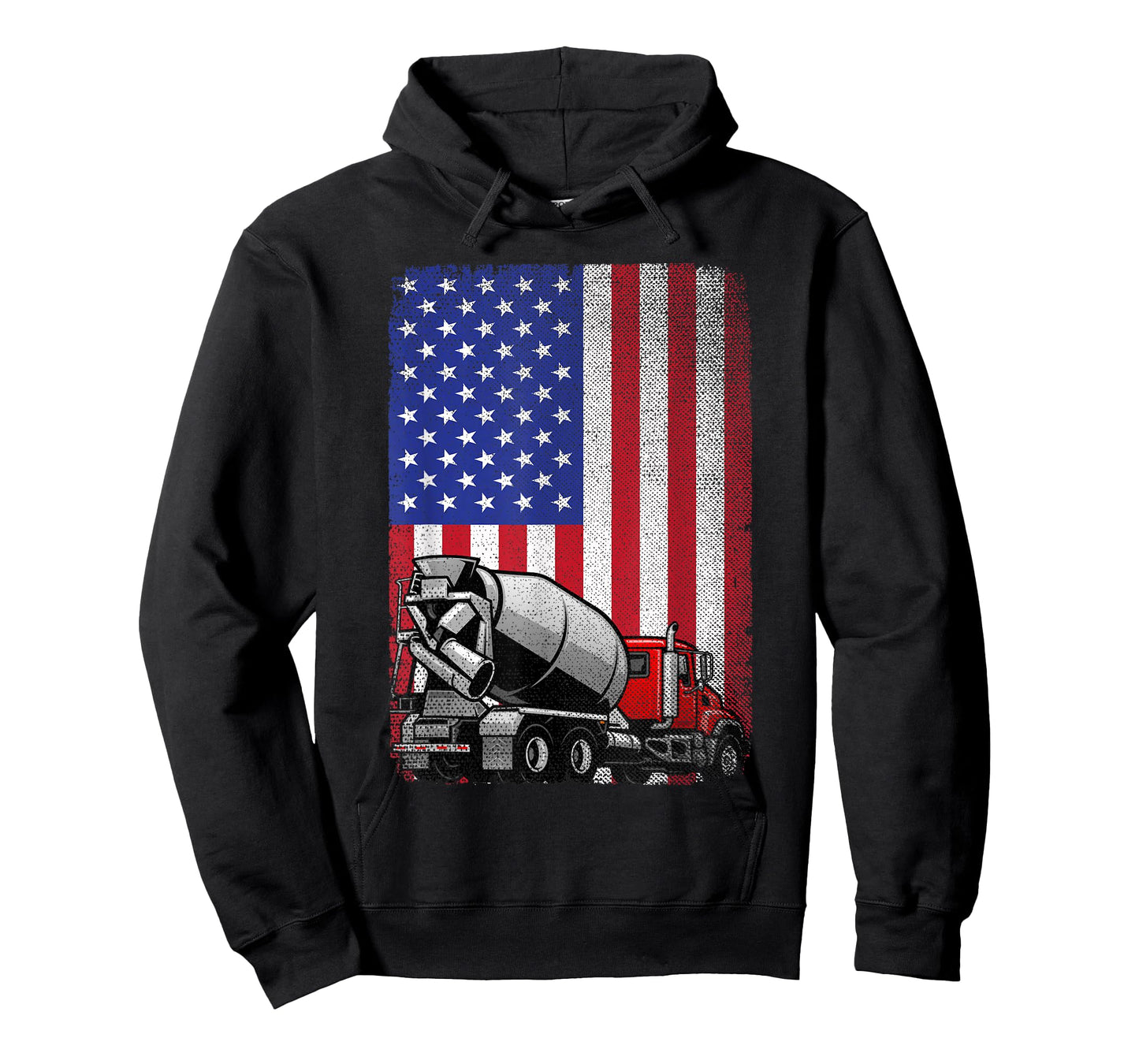 Patriotic Cement Truck Driver Concrete Mixer American Flag T-Shirt