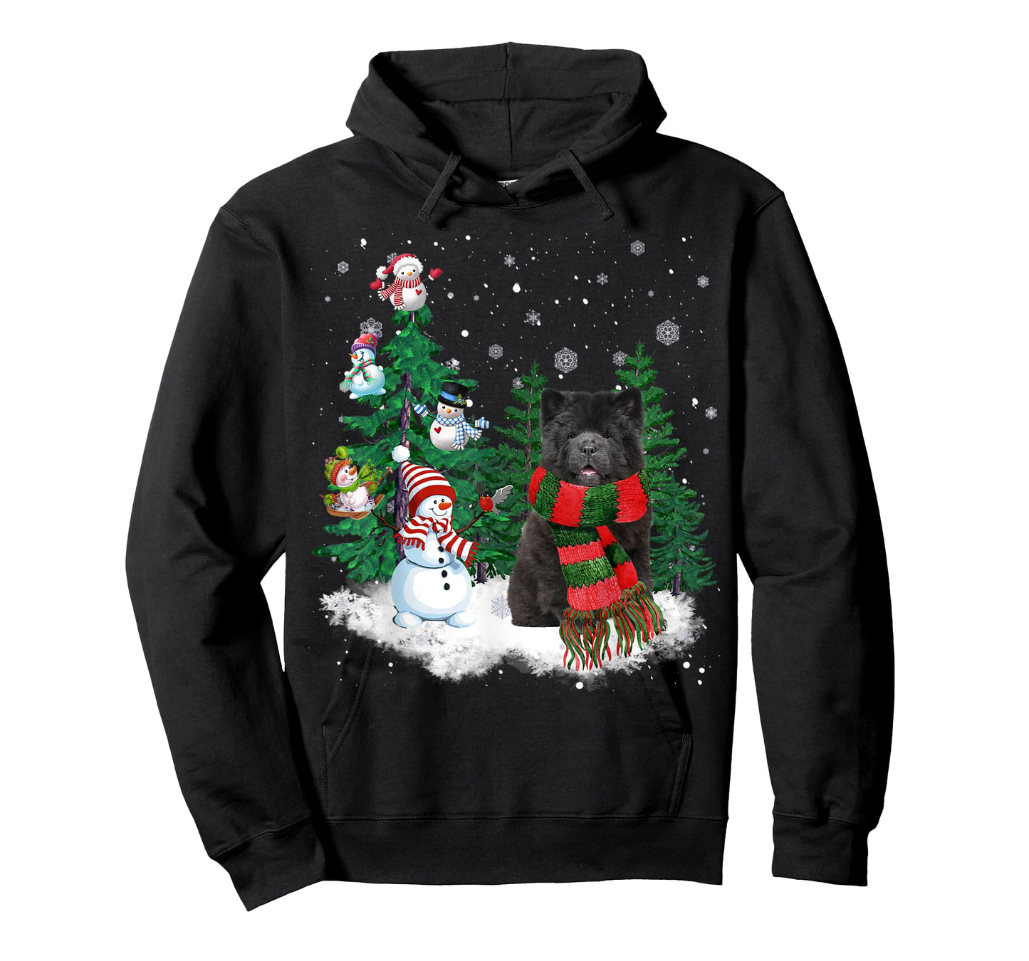 Chow Chow Dog Christmas Snowman Xmas Tree Pajama T-Shirt