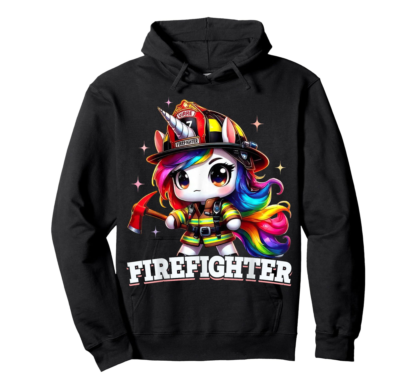 Firefighter Unicorn Kids Girls Women Firefighting T-Shirt