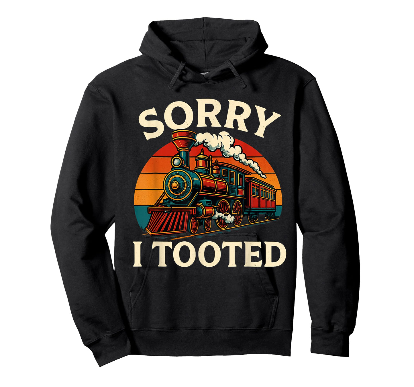 Sorry I Tooted Funny Train Flatulence Joke Retro Design T-Shirt