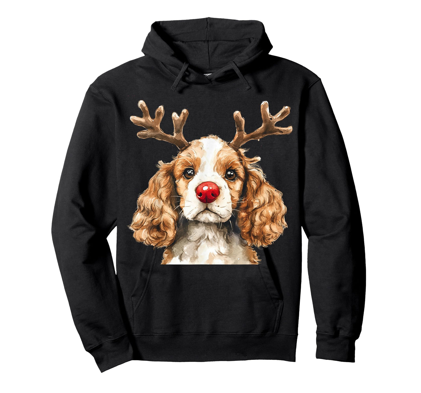 Cocker Spaniel Reindeer Christmas Lights Dog Lover Xmas T-Shirt
