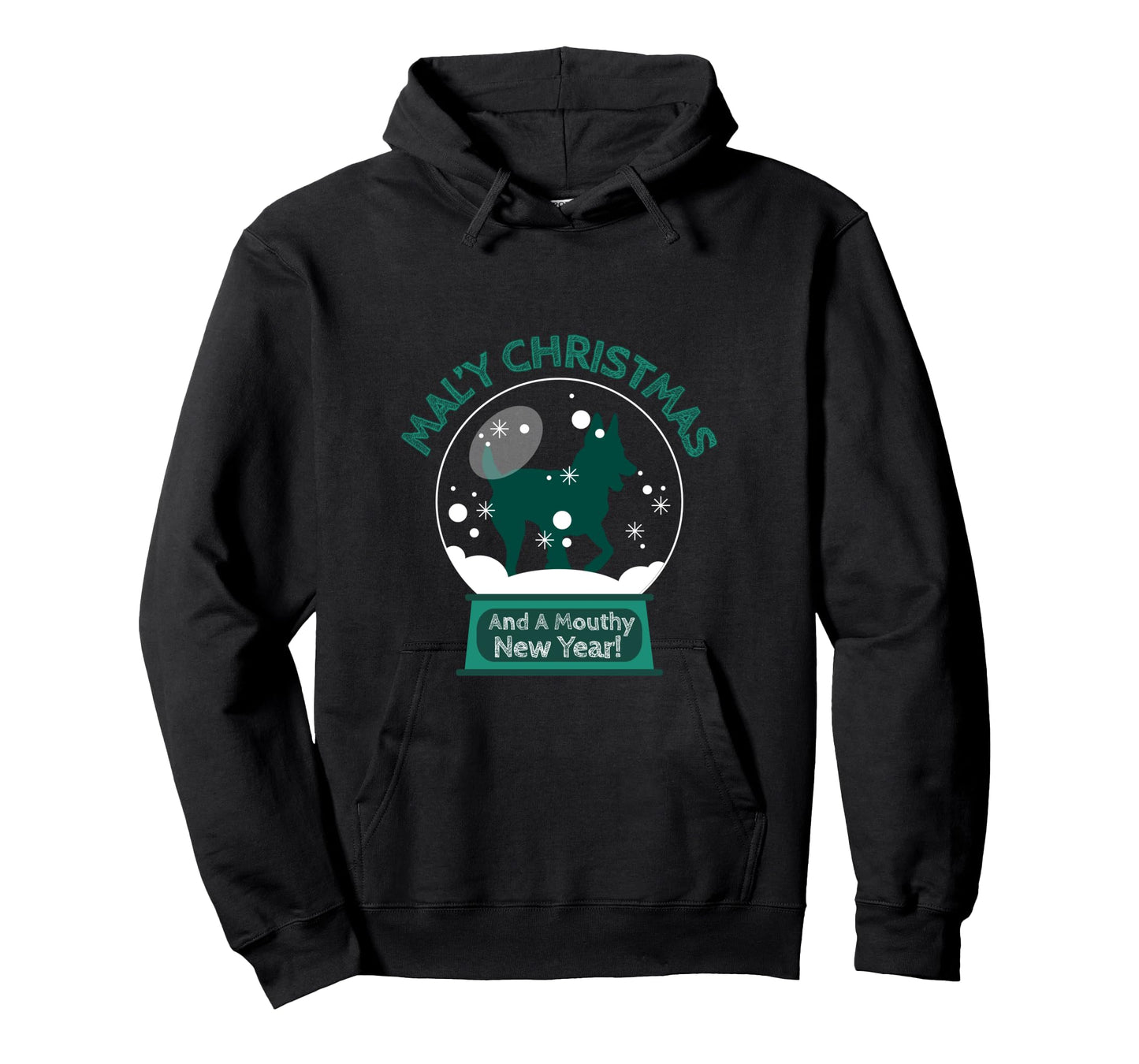 Mal'y Christmas Mouthy New Year - Belgian Malinois Dog xmas Long Sleeve T-Shirt