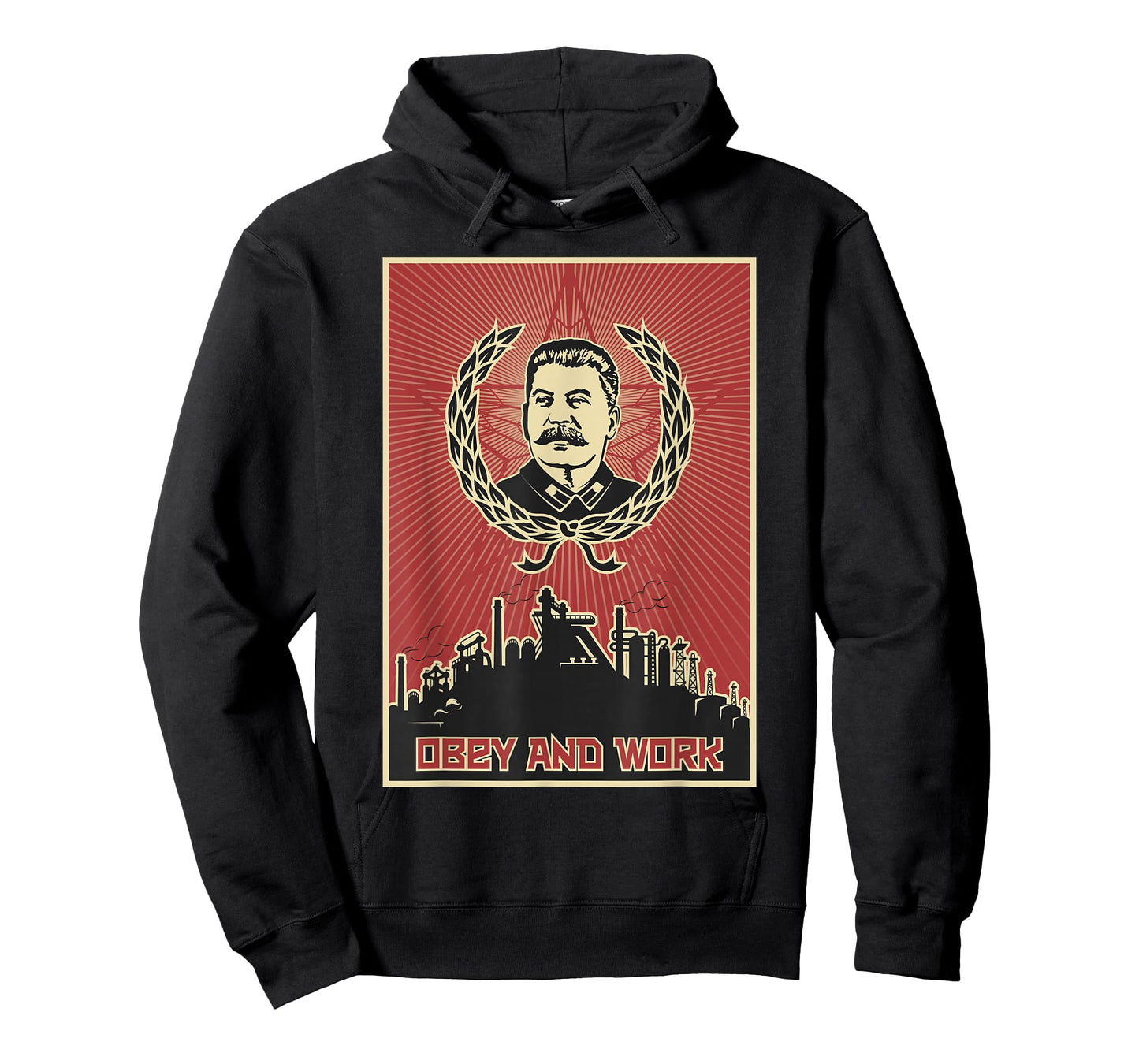 Obey and Work Stalin SOVI8 Vintage Propaganda. T-Shirt