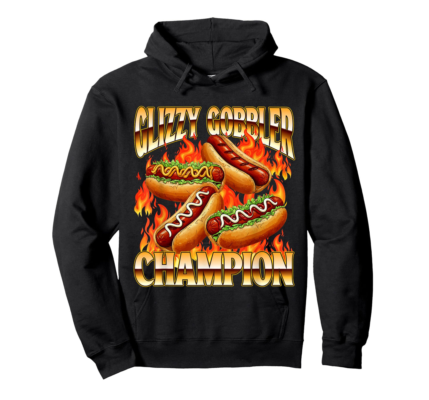 Glizzy Gobbler Champion - Hot Dog Lover Fast Food Wiener T-Shirt