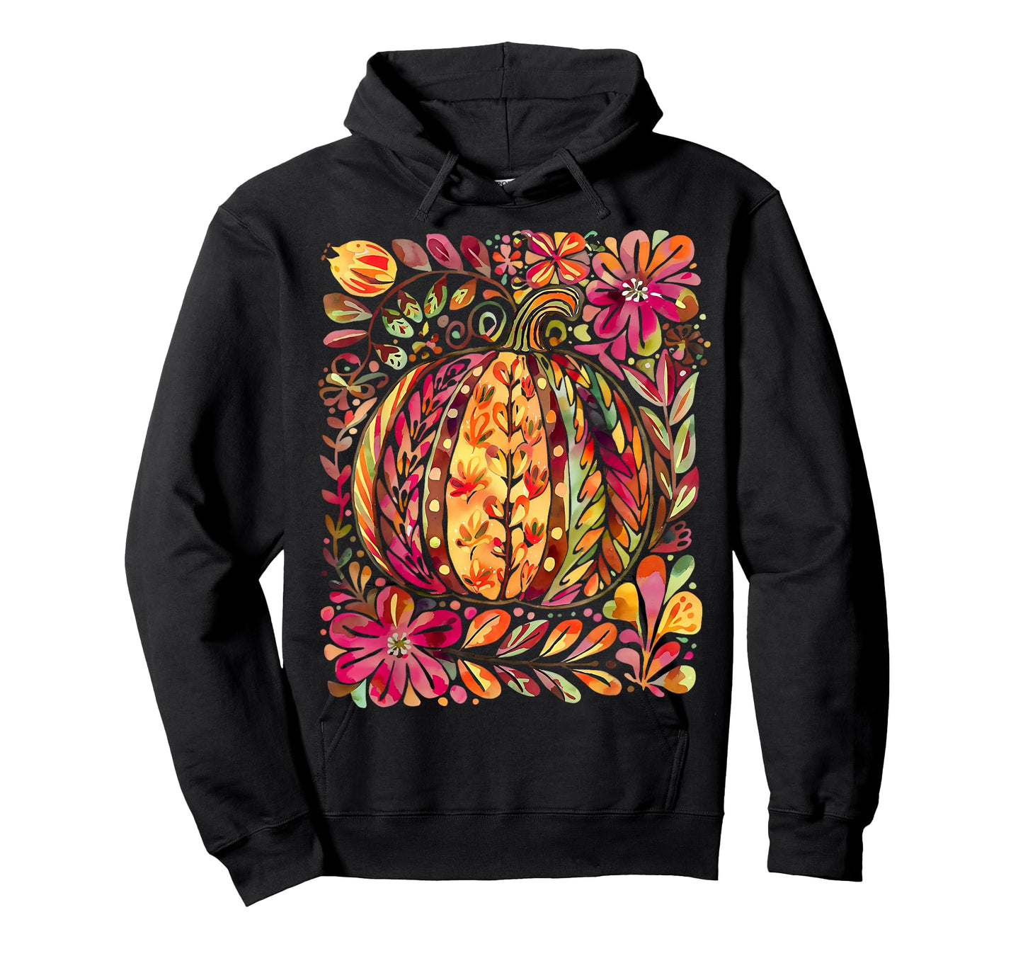 Wildflower Pumpkin Season Autumn Fall Leaves Thanksgiving T-Shirt