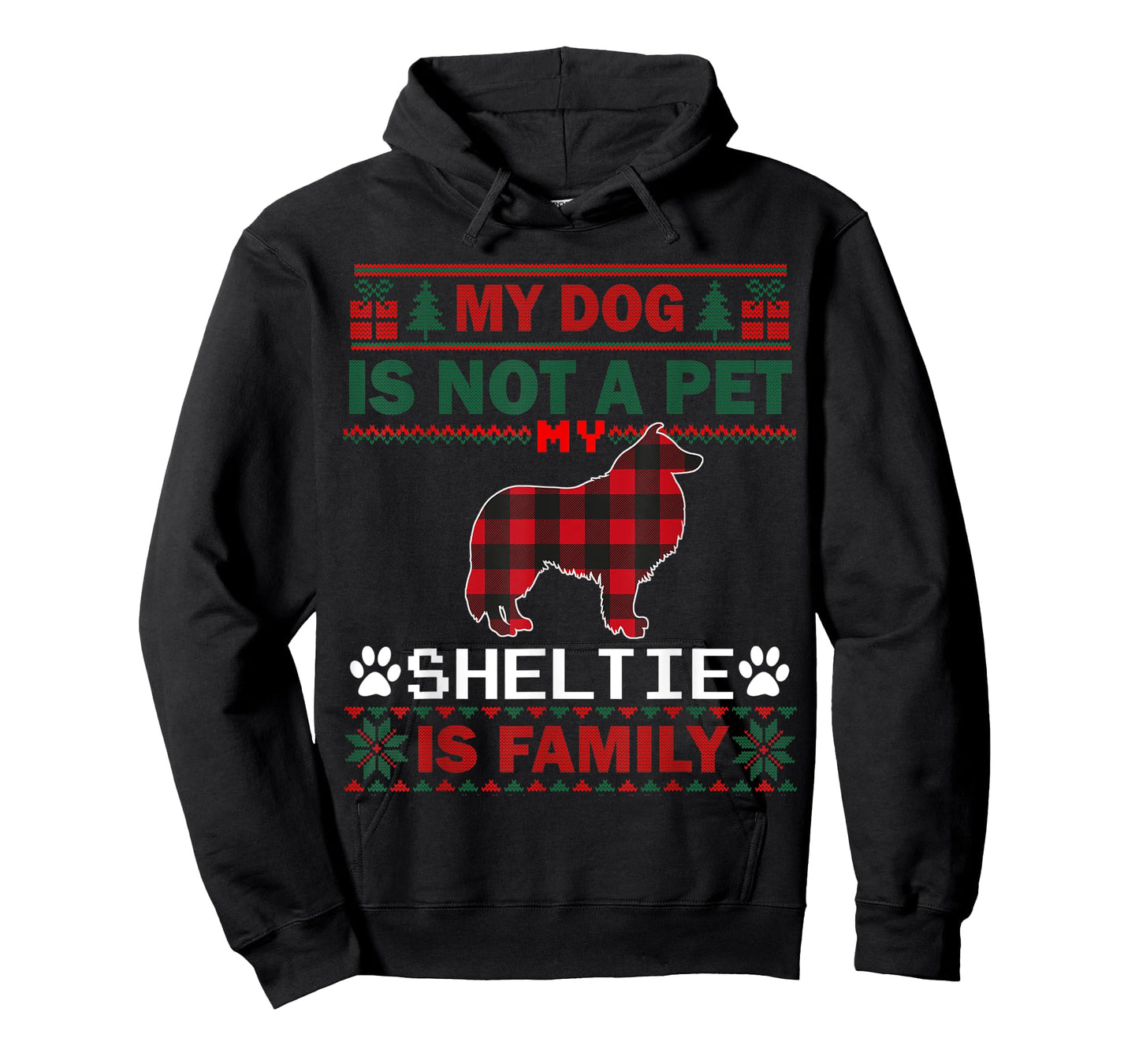 Sheltie Dog Owners Matching Pajama Family Dog Ugly Christmas T-Shirt