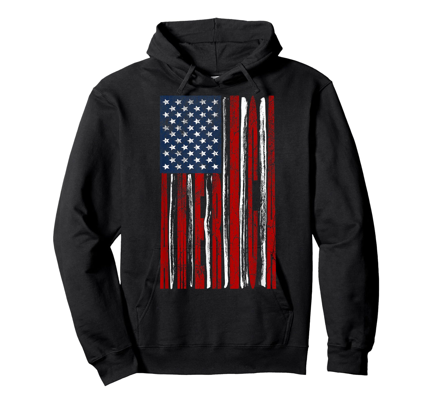 USA Flag with AMERICA as Red Stripes July 4 Independence Women Kids Men T-Shirt