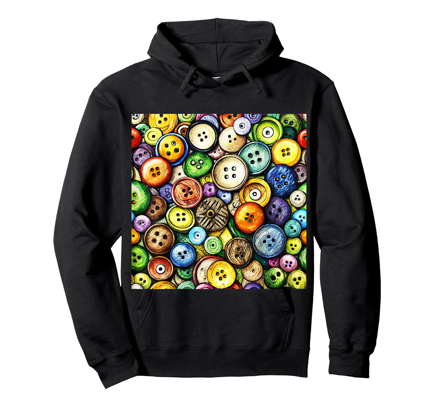 MULTICOLOR BUTTON PATTERN T-Shirt