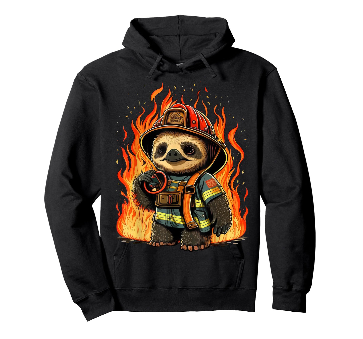 Sloth Fireman on Firefighter Sloth T-Shirt