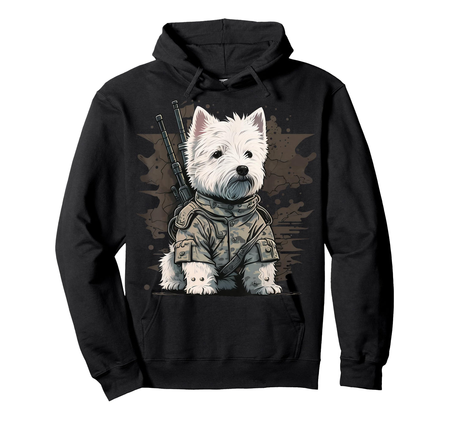 Soldier West Highland White Terrier Army Military Westie T-Shirt
