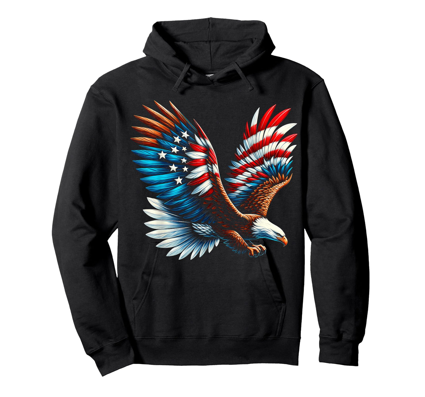 Bald Eagle & Patriotic American Flag 4th Of July T-Shirt