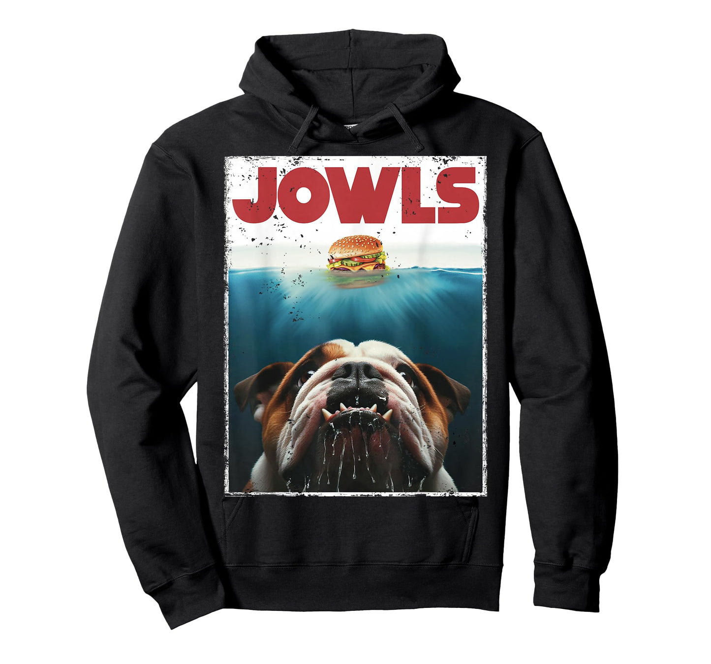Funny English Bulldog Jowls Burger Bully, Dog Mom, Dog Dad T-Shirt