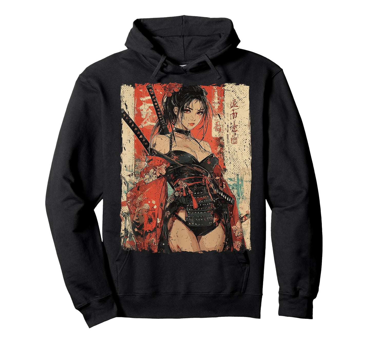 Samurai Warrior Waifu Girl Japanese Ukiyo-e Manga Samurai T-Shirt