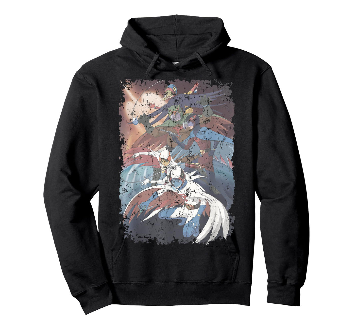 Manga Gatchaman Poster Planet Distressed T-Shirt