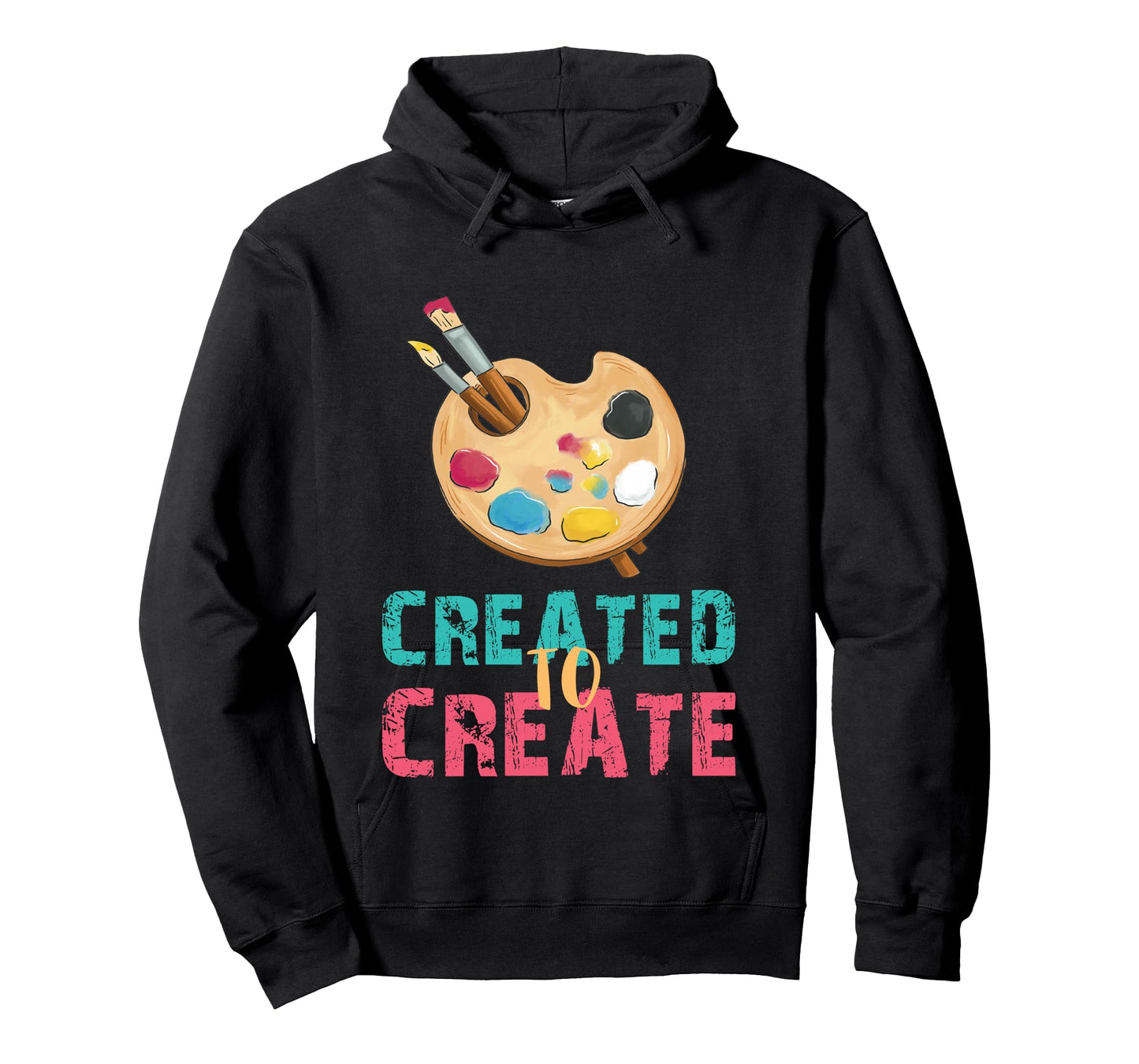 Art Teacher Created Art Palette Brush Artist Art Student Long Sleeve T-Shirt