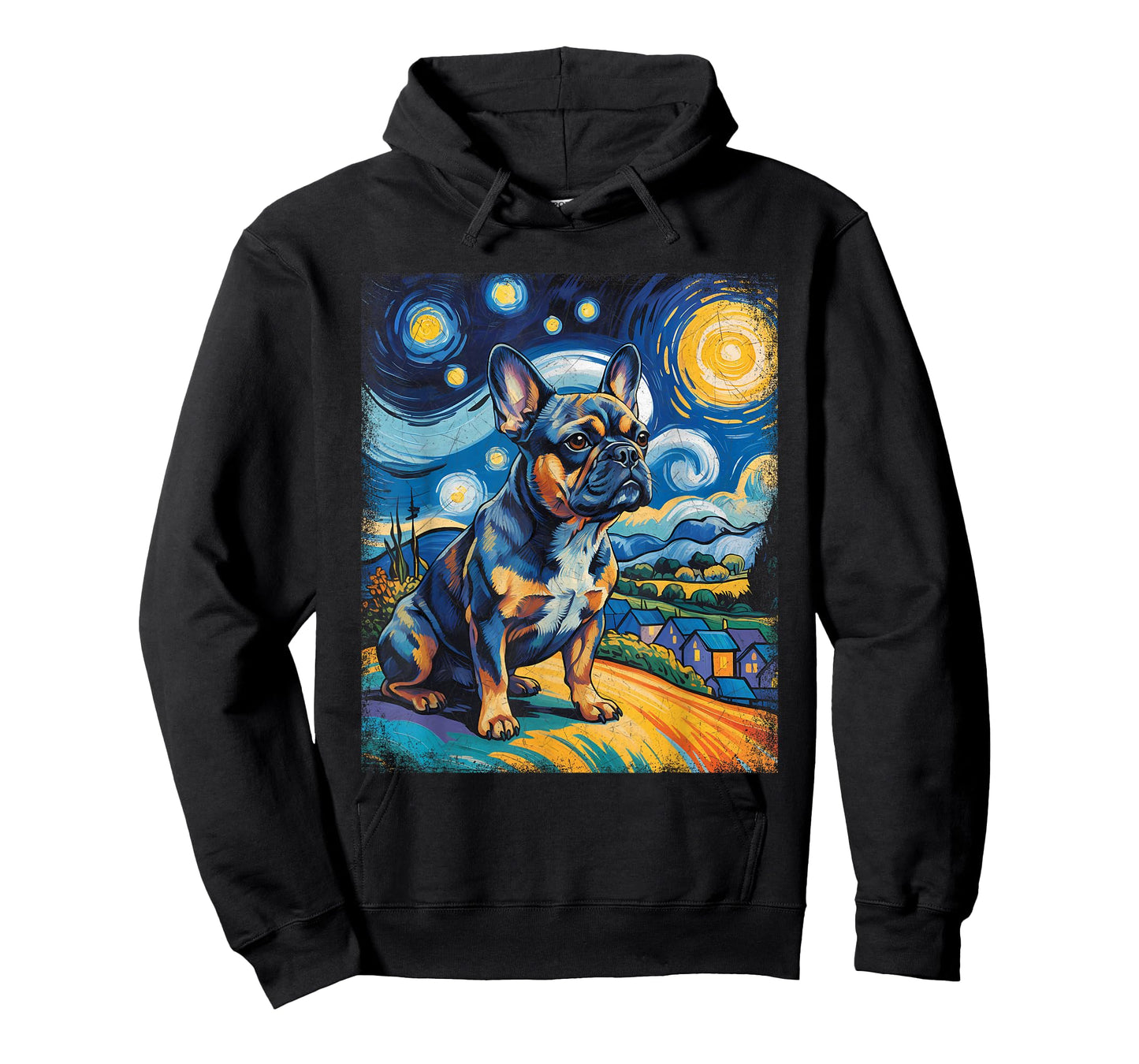 French Bulldog Starry Sky Van Gogh Style Sky Art Frenchie T-Shirt