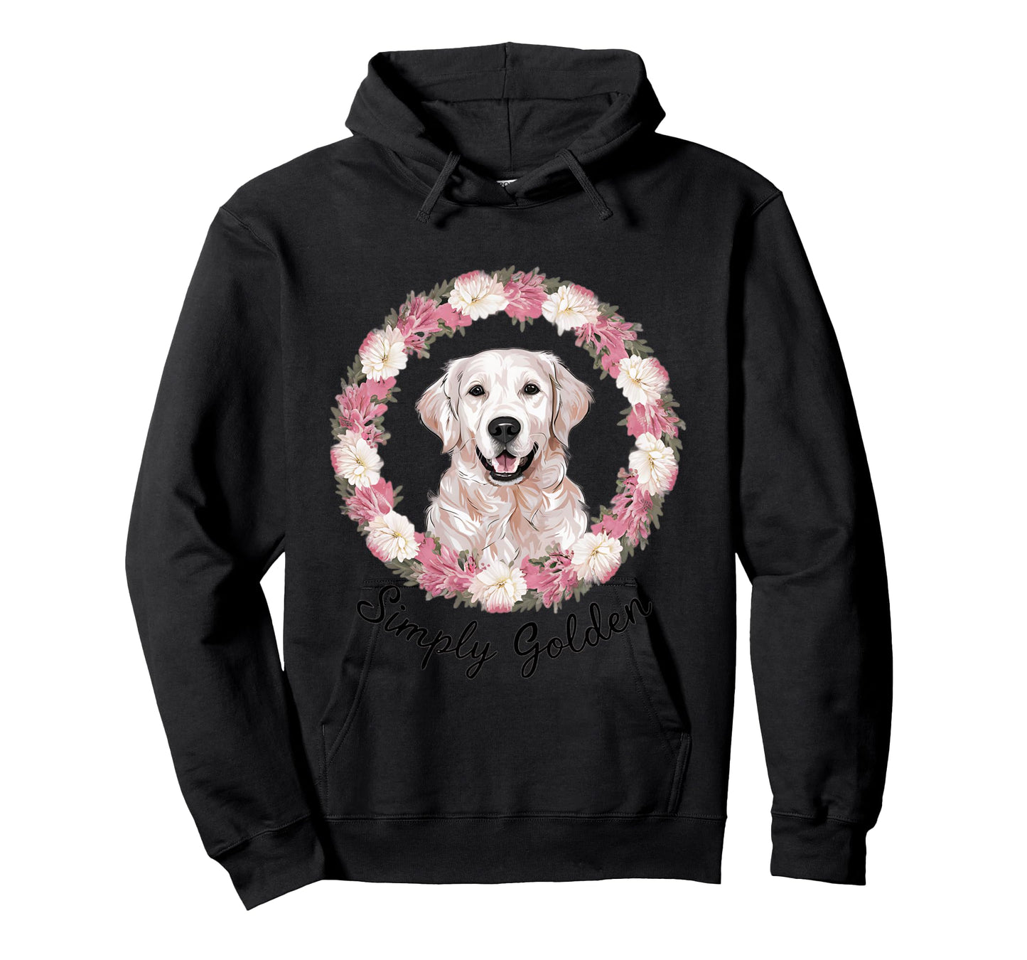 White English Cream Golden Retriever Cute 'Simply Golden' Long Sleeve T-Shirt