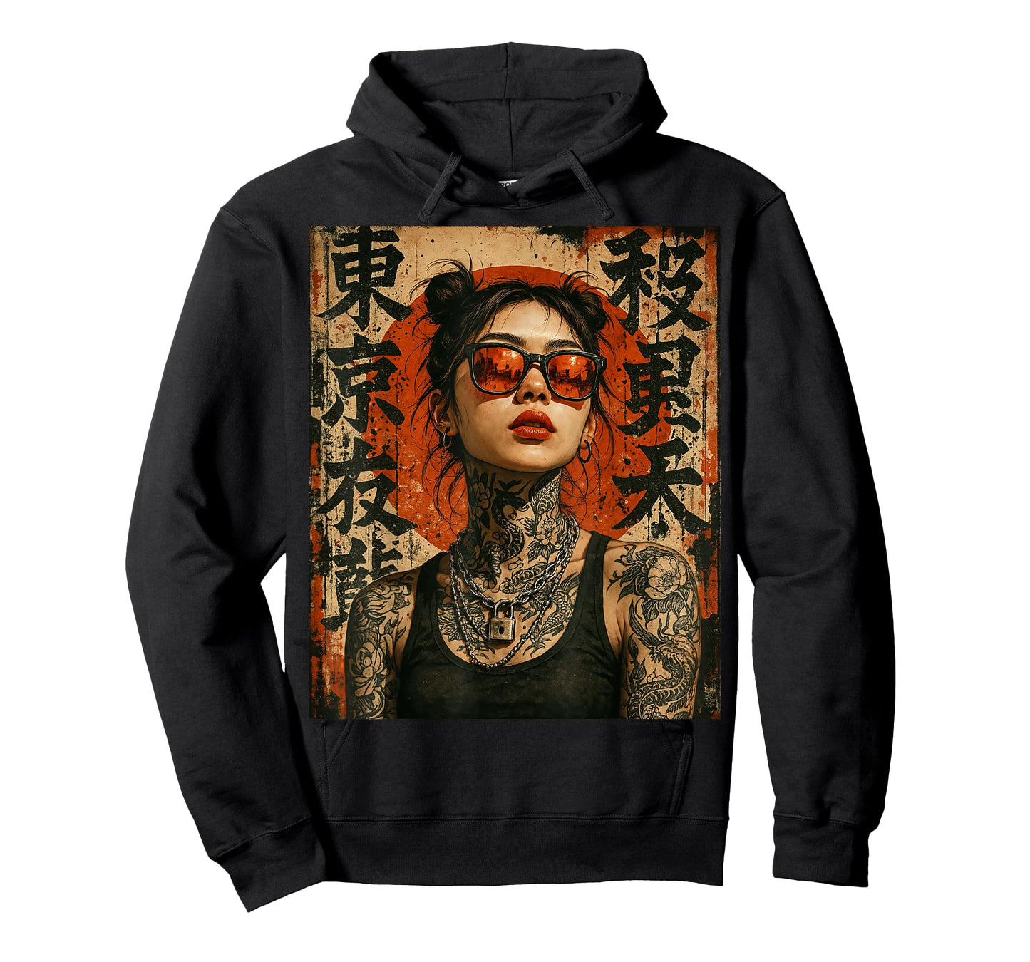 Anime Kawaii Japanese Samurai Geisha Tattoo K-Pop Y2K Manga T-Shirt