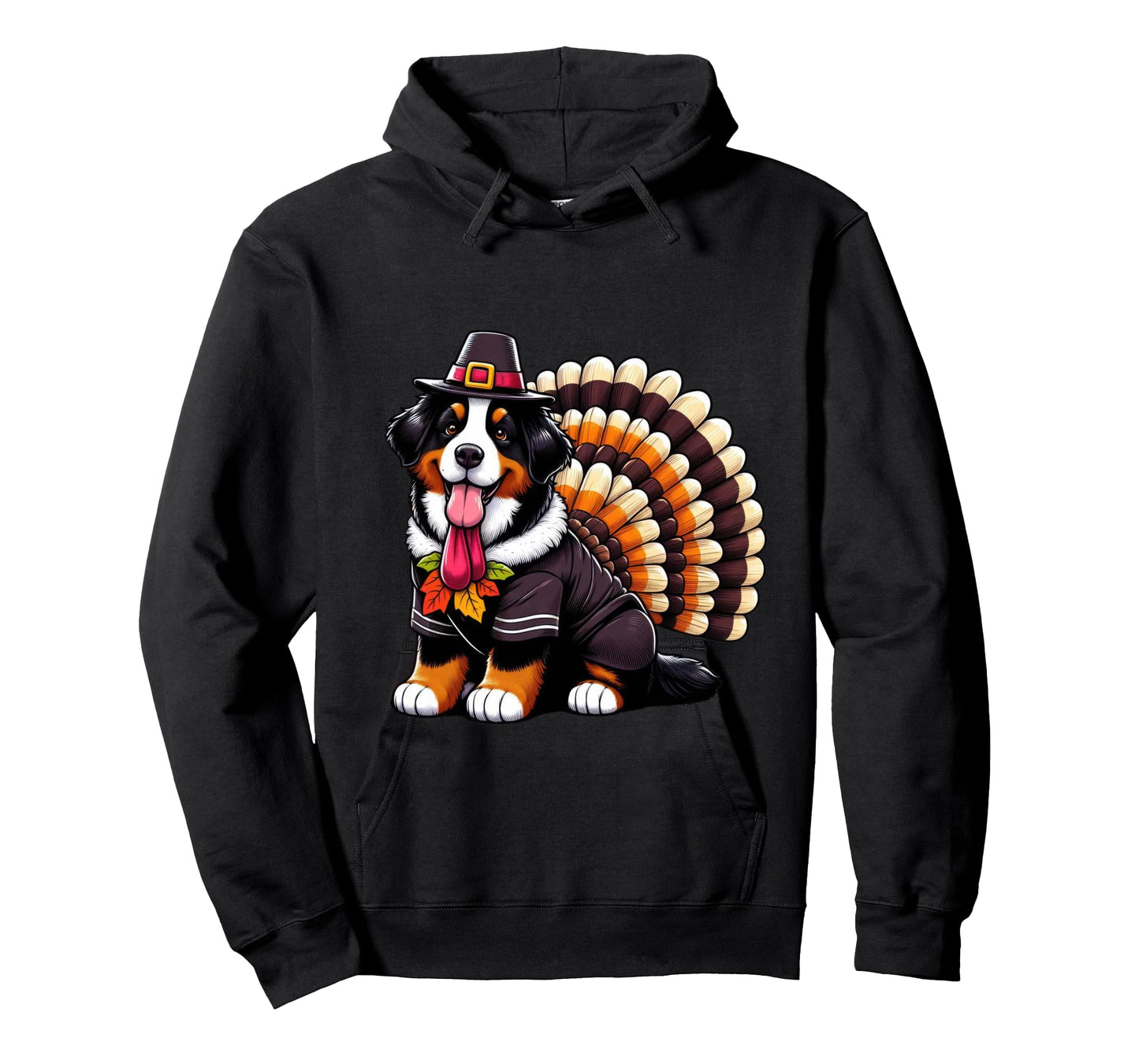 Cute Dog Bernese Mountain Thanksgiving Kids Teen Girl Boy Long Sleeve T-Shirt
