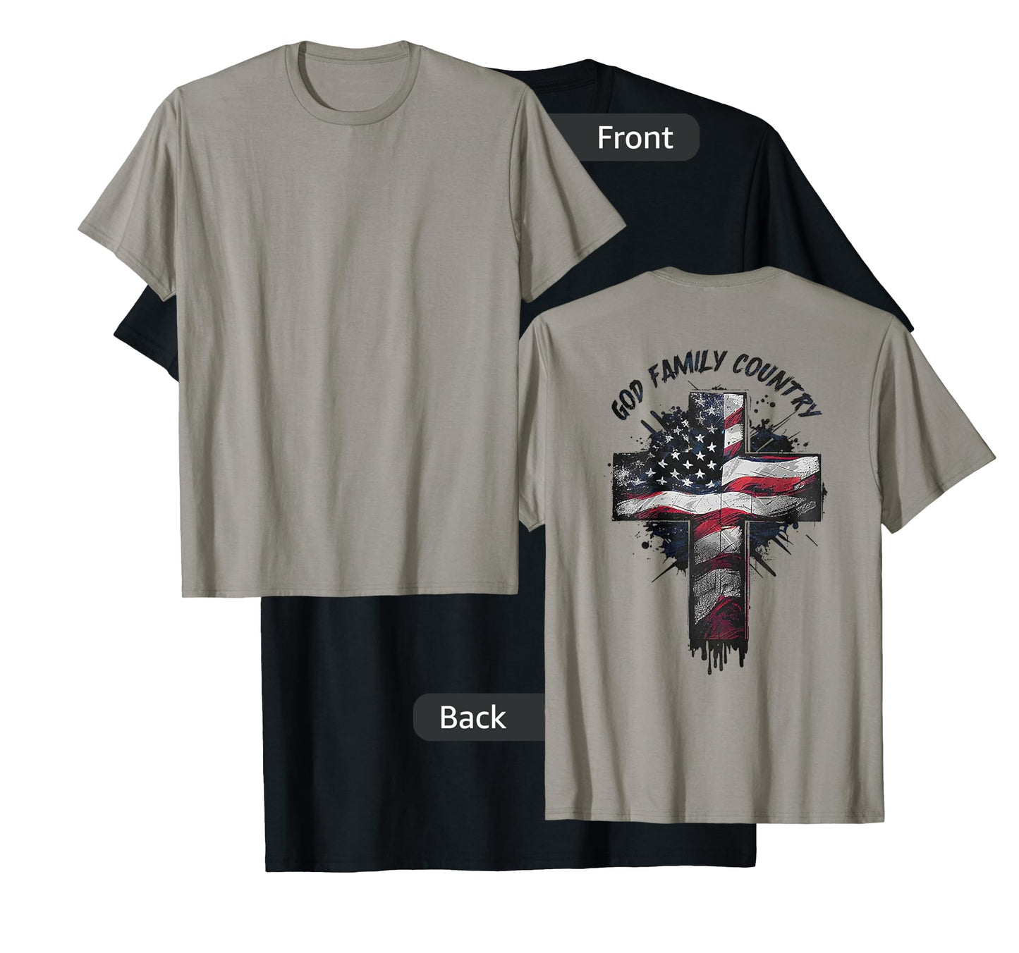God Family Country (on back) T-Shirt