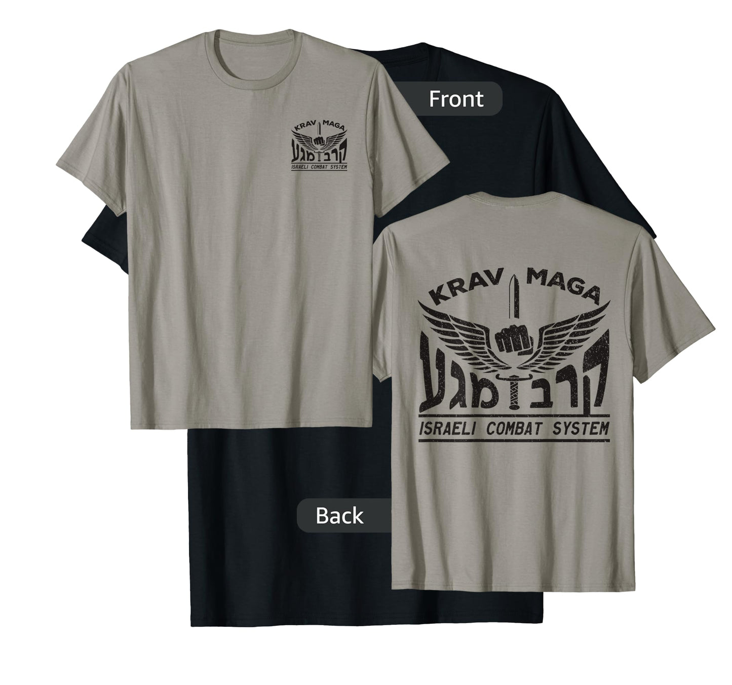 Krav MAGA Shirt Israeli Combat System IDF Front Back T-Shirt