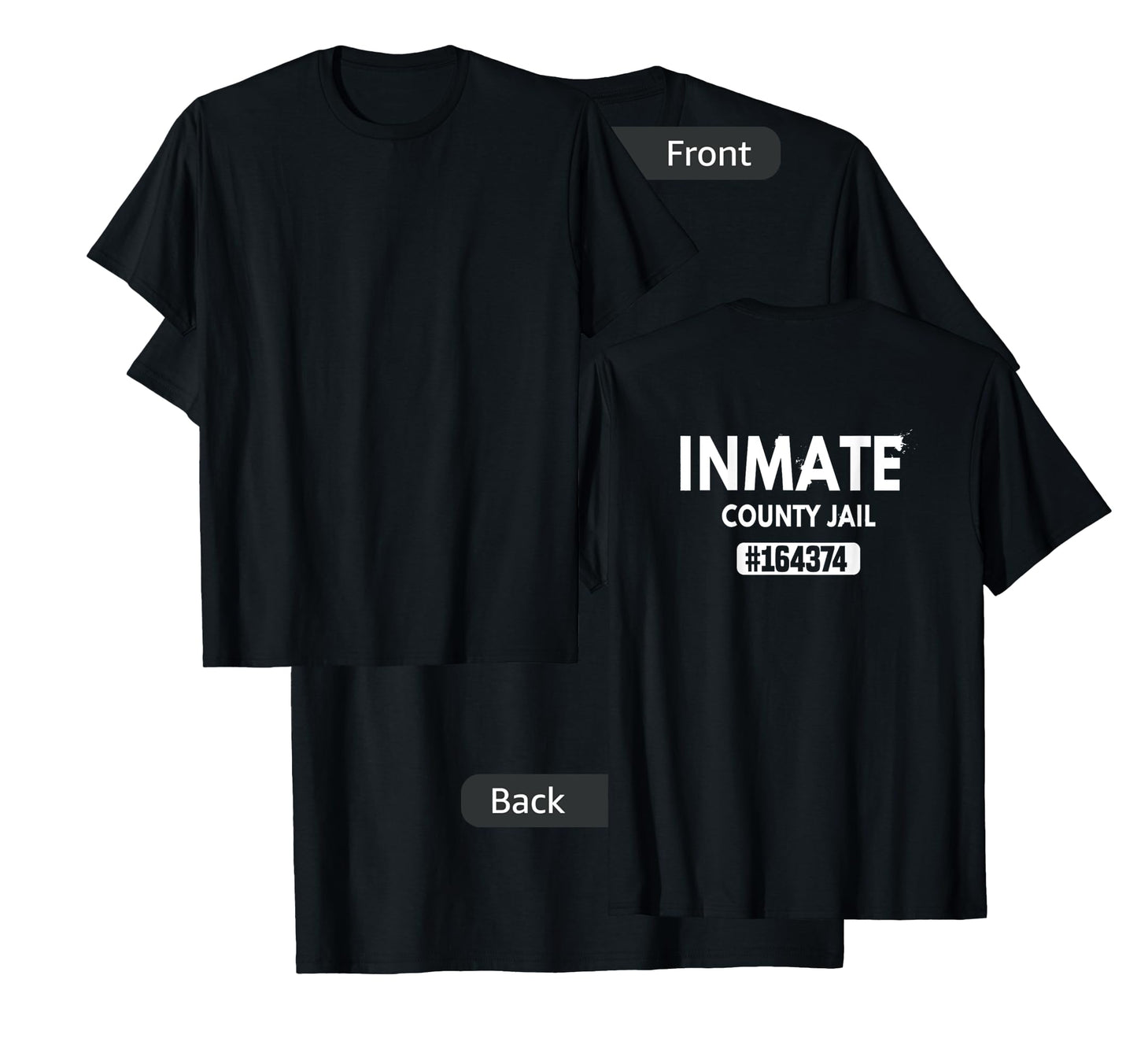 Inmate County Jail Prisoner Halloween Party Costume Uniform T-Shirt