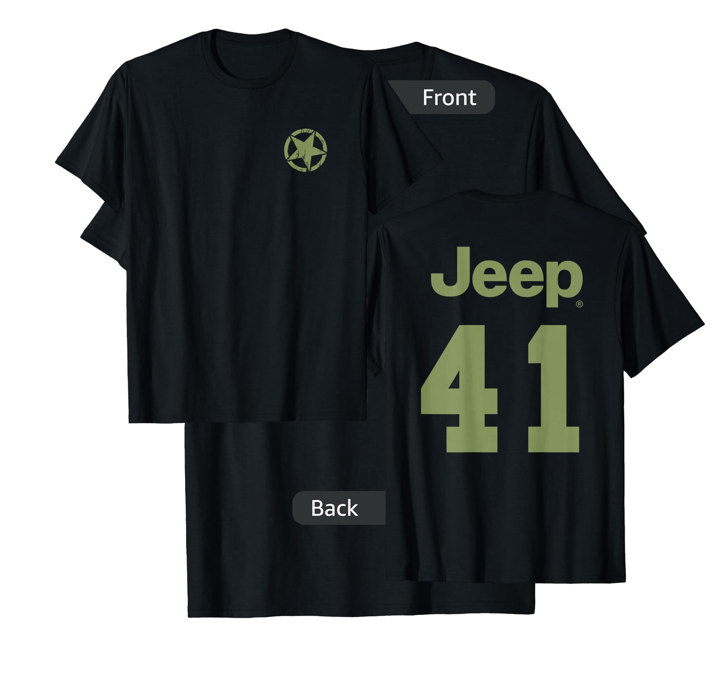 Jeep Star Jersey (Front/Back Print) T-Shirt