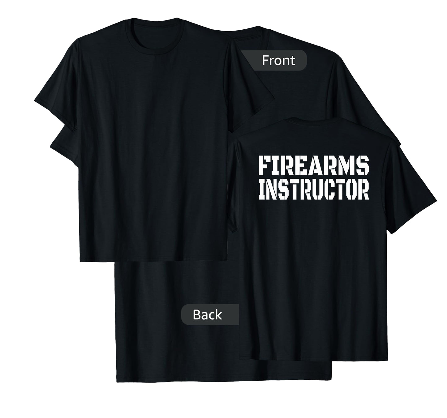 Firearms Instructor Retro Military Stencil Look T-Shirt