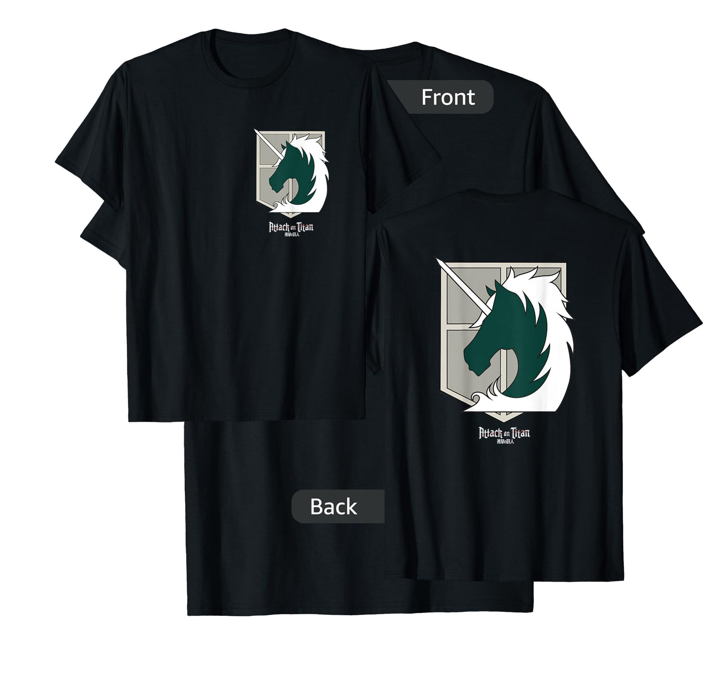 Attack on Titan Military Police Shield Front and Back Anime T-Shirt