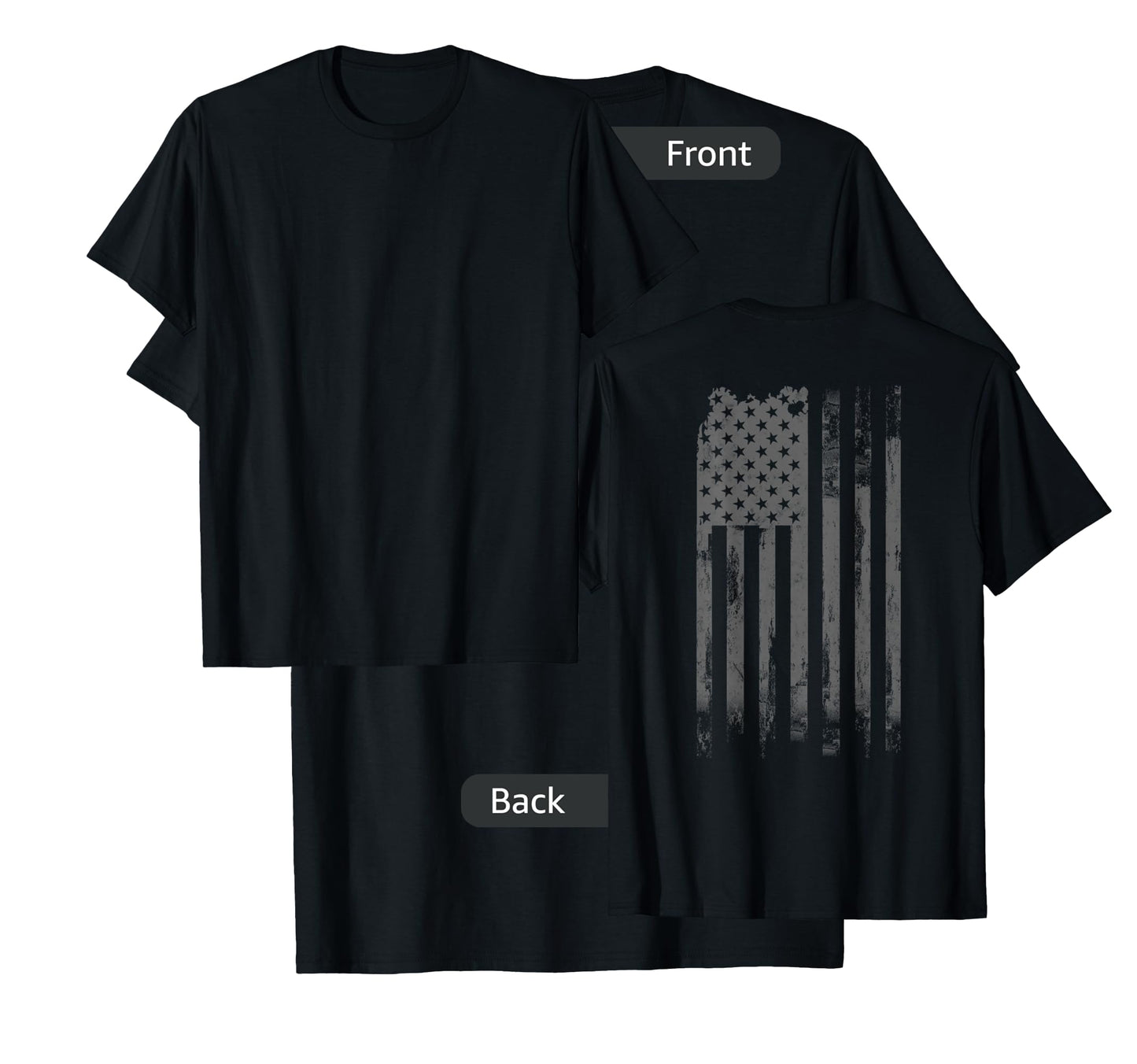 Vintage Patriotic Distressed America USA Flag T-Shirt