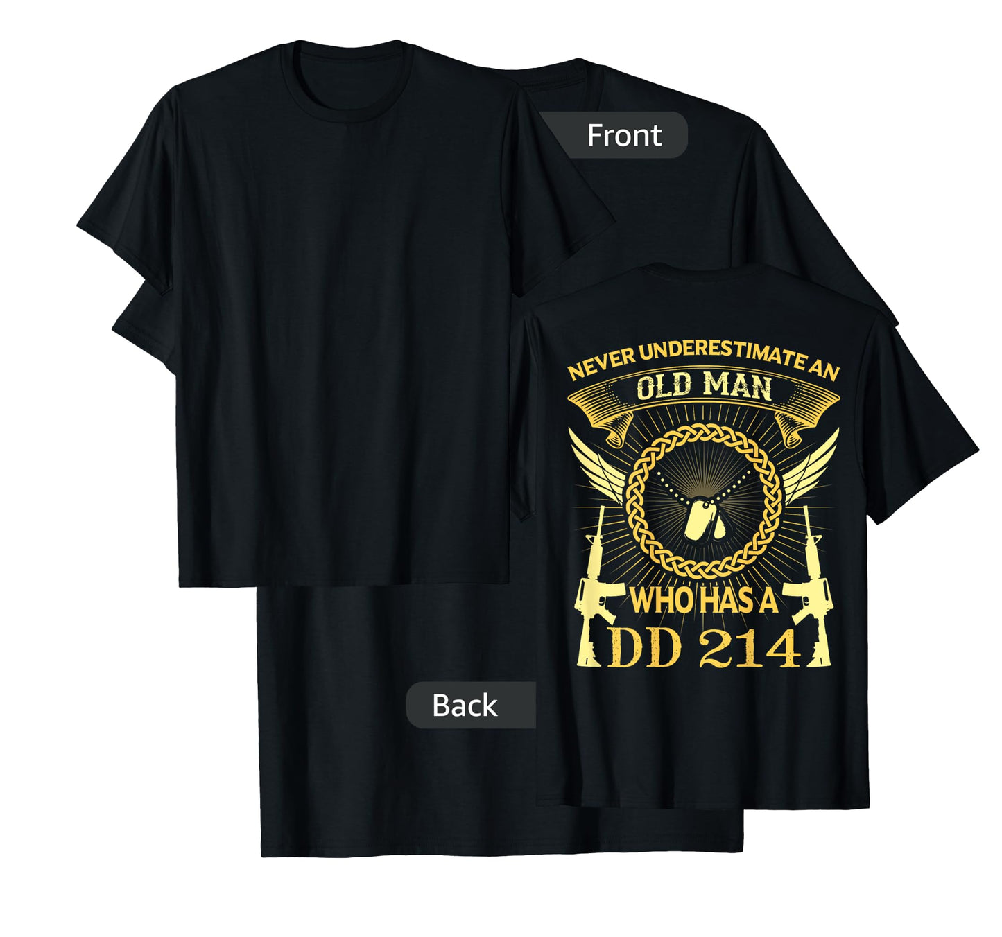 Mens Dad Grandpa Funny Veteran T-Shirt Gift